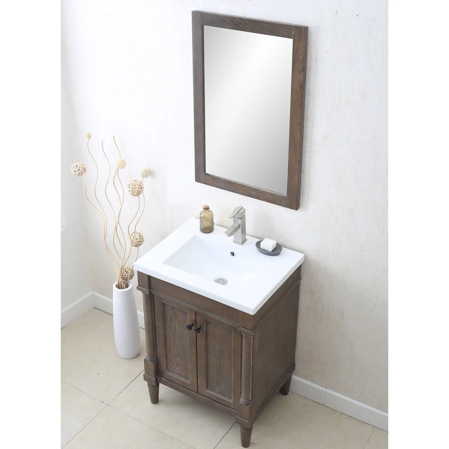 Legion Furniture 24 Inch White Porcelain Top and Sink Vanity Cabinet - image 16