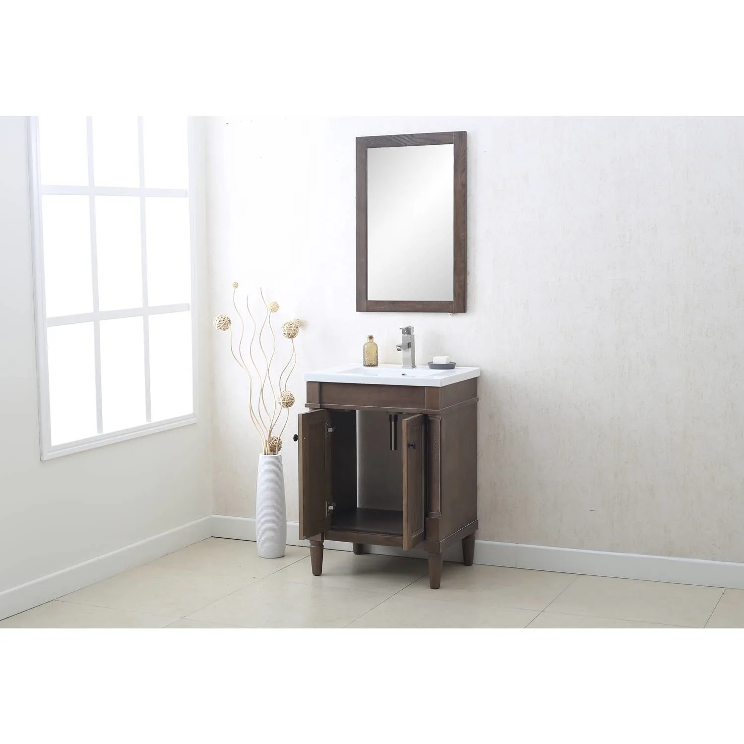 Legion Furniture 24 Inch White Porcelain Top and Sink Vanity Cabinet - image 9