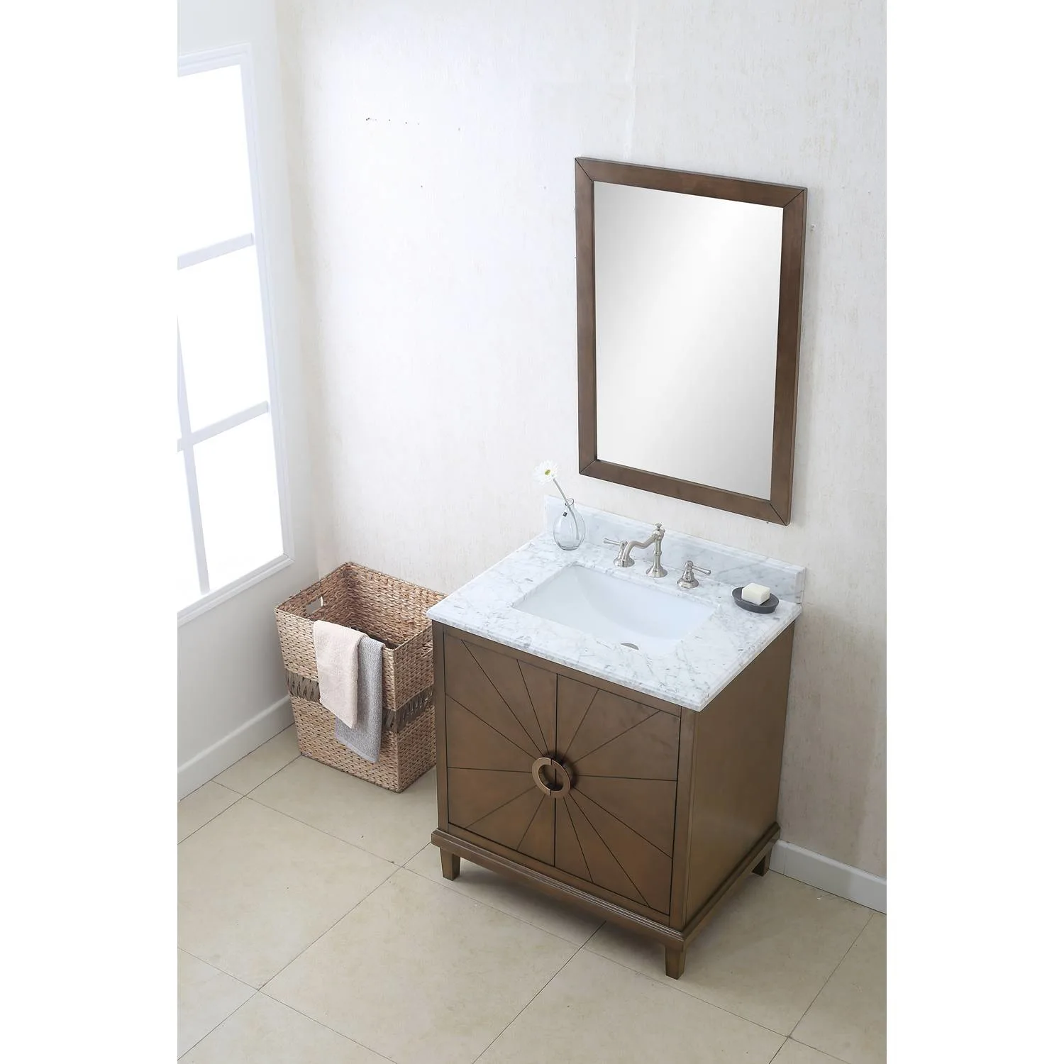 Legion Furniture 30 Inch Carrara White Top Ceramic Sink Vanity Cabinet - image 14