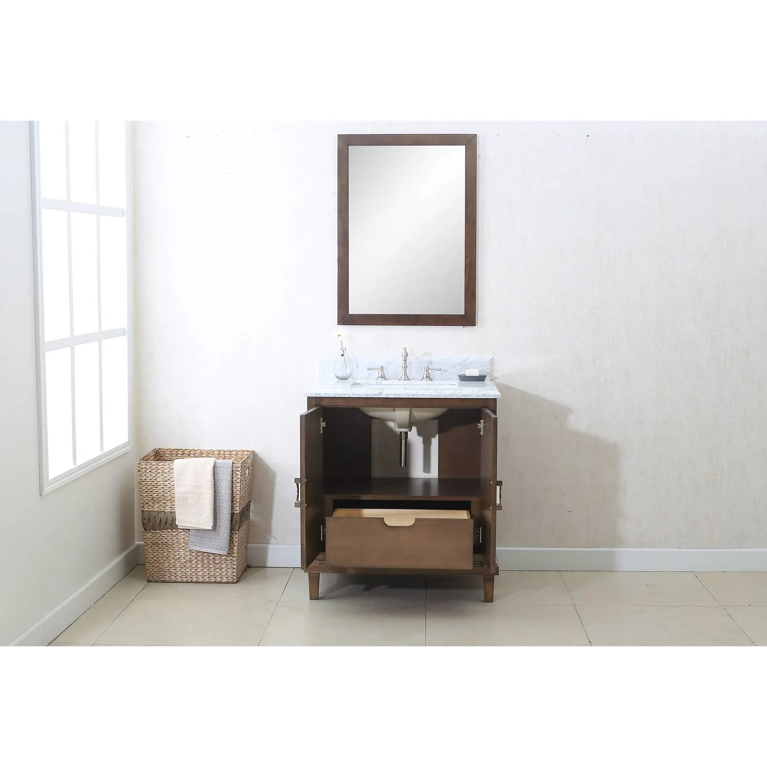 Legion Furniture 30 Inch Carrara White Top Ceramic Sink Vanity Cabinet - image 8
