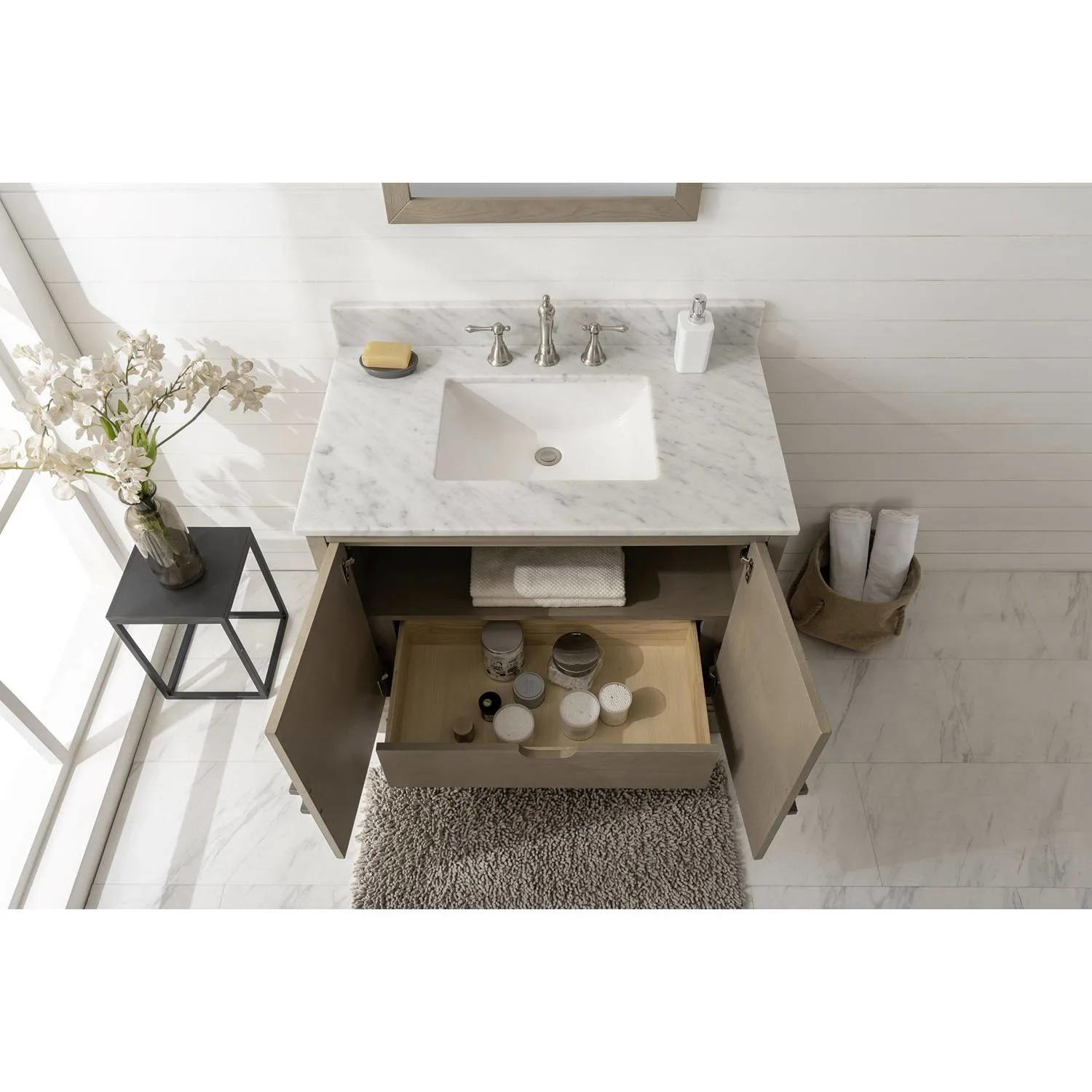 Legion Furniture 36 Inch Carrara White Top Ceramic Sink Vanity Cabinet - image 7