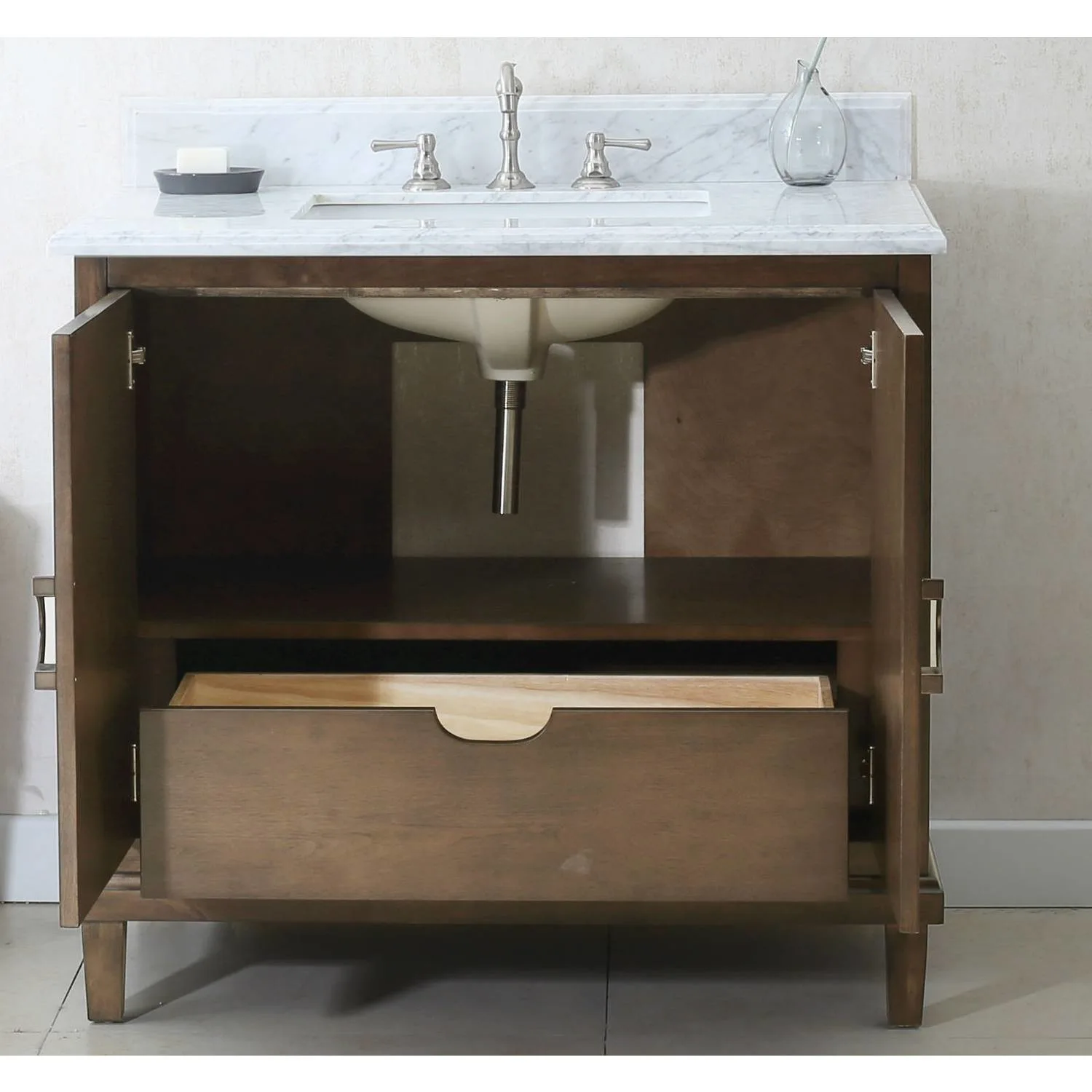 Legion Furniture 36 Inch Carrara White Top Ceramic Sink Vanity Cabinet - image 12