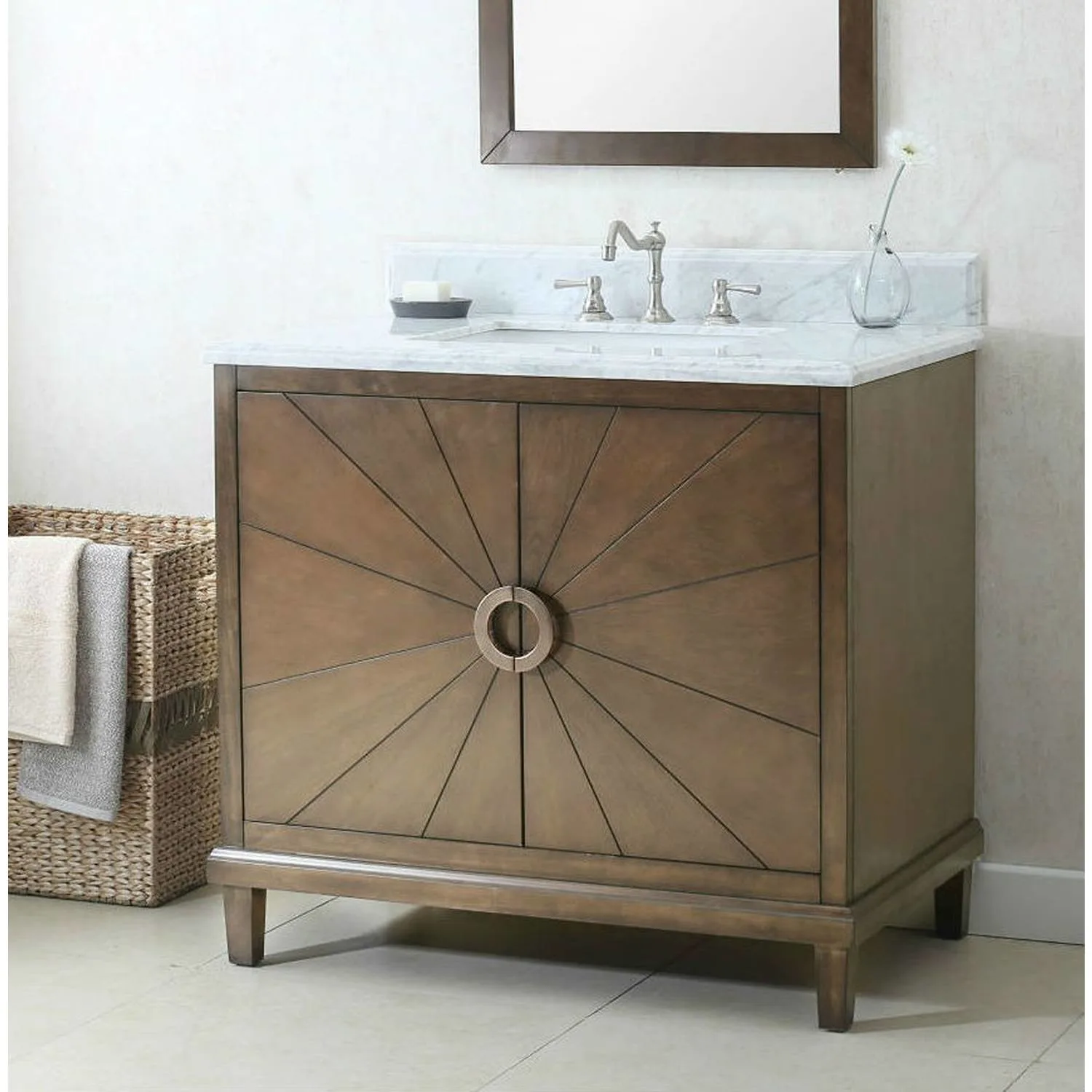 Legion Furniture 36 Inch Carrara White Top Ceramic Sink Vanity Cabinet - image 15