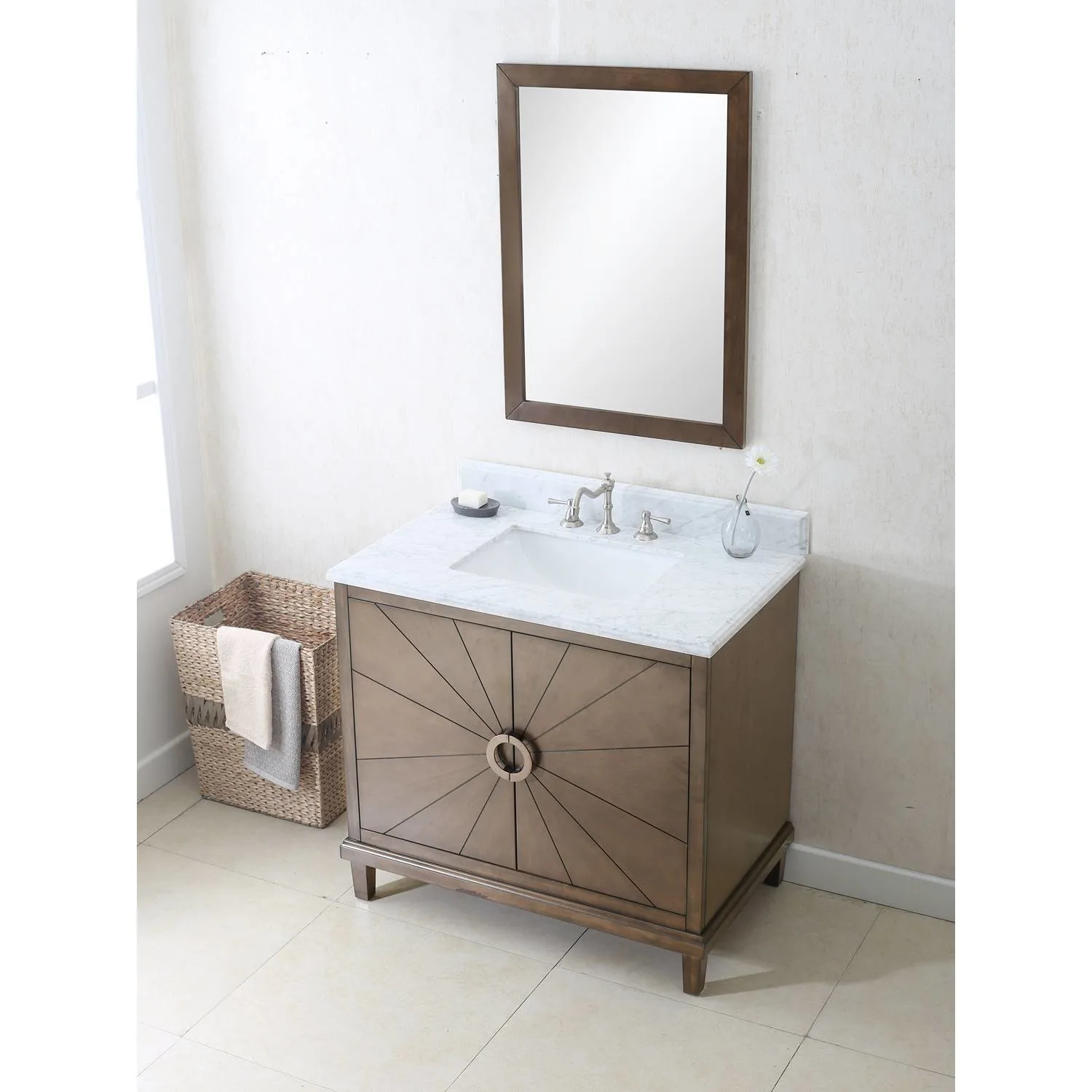 Legion Furniture 36 Inch Carrara White Top Ceramic Sink Vanity Cabinet - image 17