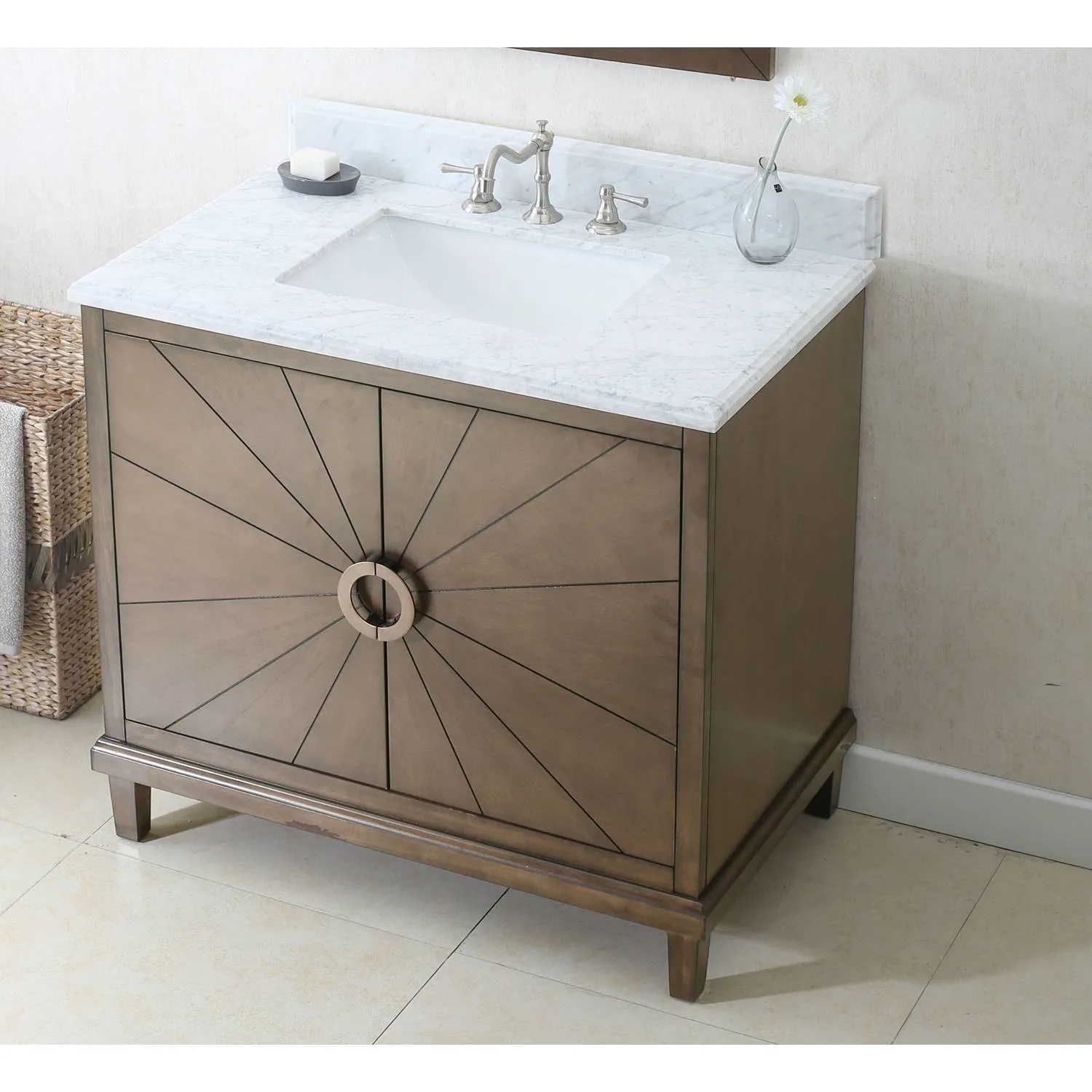 Legion Furniture 36 Inch Carrara White Top Ceramic Sink Vanity Cabinet - image 18