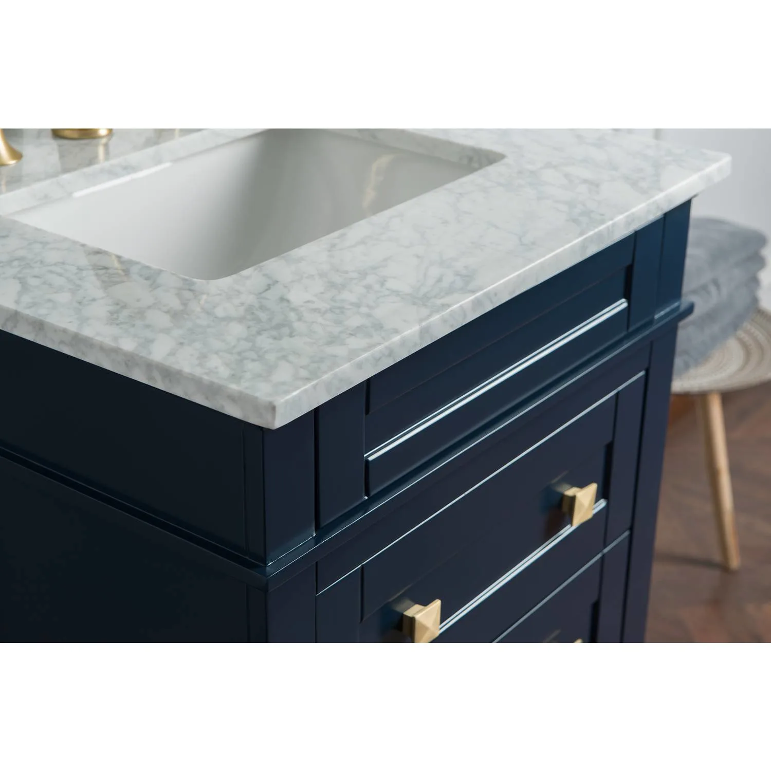 Legion Furniture 24 Inch Carrara White Top Square Basin Vanity Cabinet - image 9