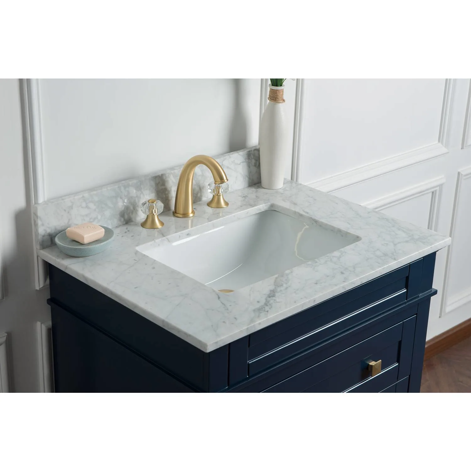 Legion Furniture 30 Inch Carrara White Top Square Basin Vanity Cabinet - image 2