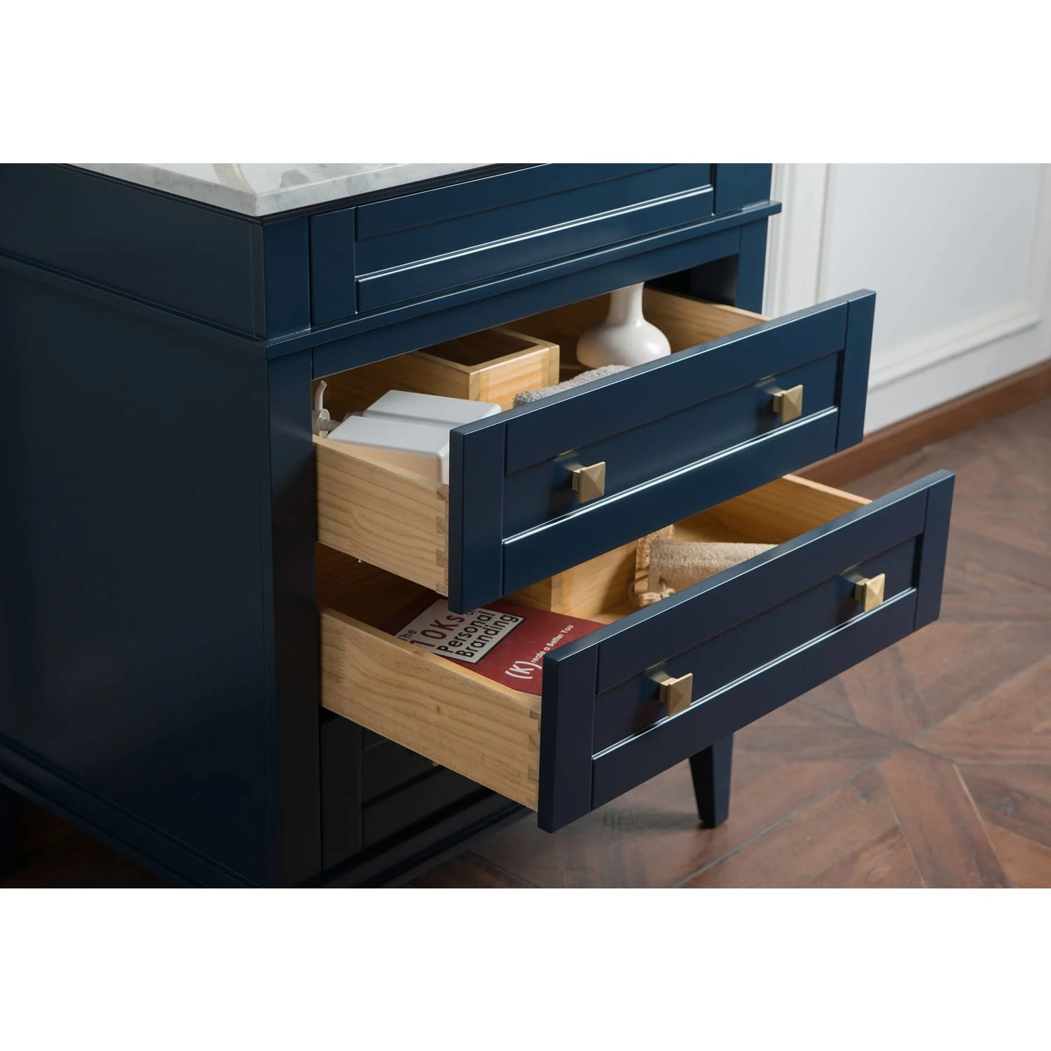 Legion Furniture 30 Inch Carrara White Top Square Basin Vanity Cabinet - image 6