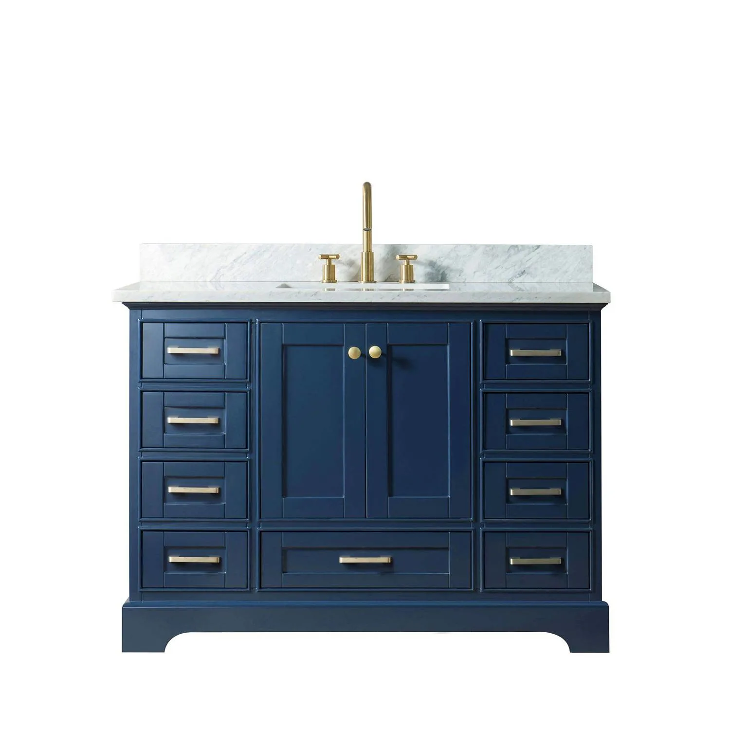 Legion Furniture 48 Inch Carrara White Top Square Basin Vanity Cabinet