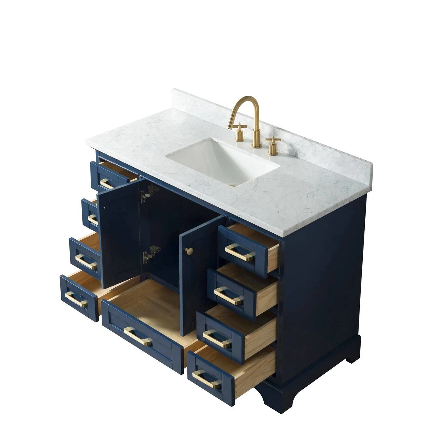 Legion Furniture 48 Inch Carrara White Top Square Basin Vanity Cabinet - image 2