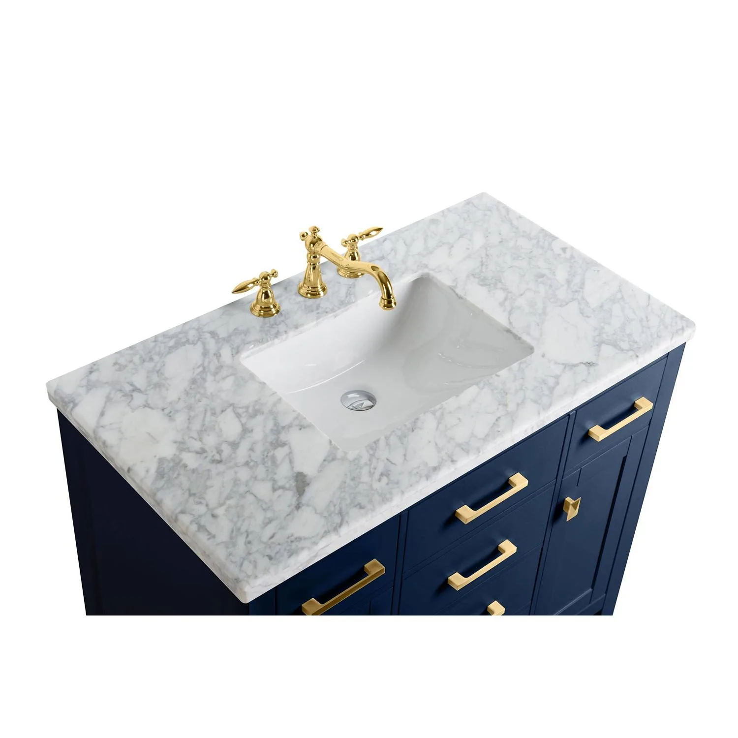 Legion Furniture 48 Inch Carrara White Top Square Basin Vanity Cabinet - image 7