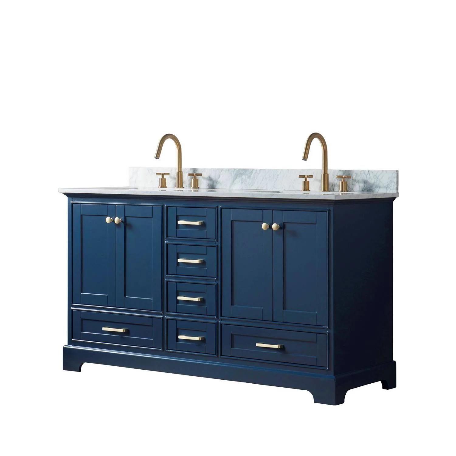 Legion Furniture 60 Inch Carrara White Top Square Basin Vanity Cabinet - image 7