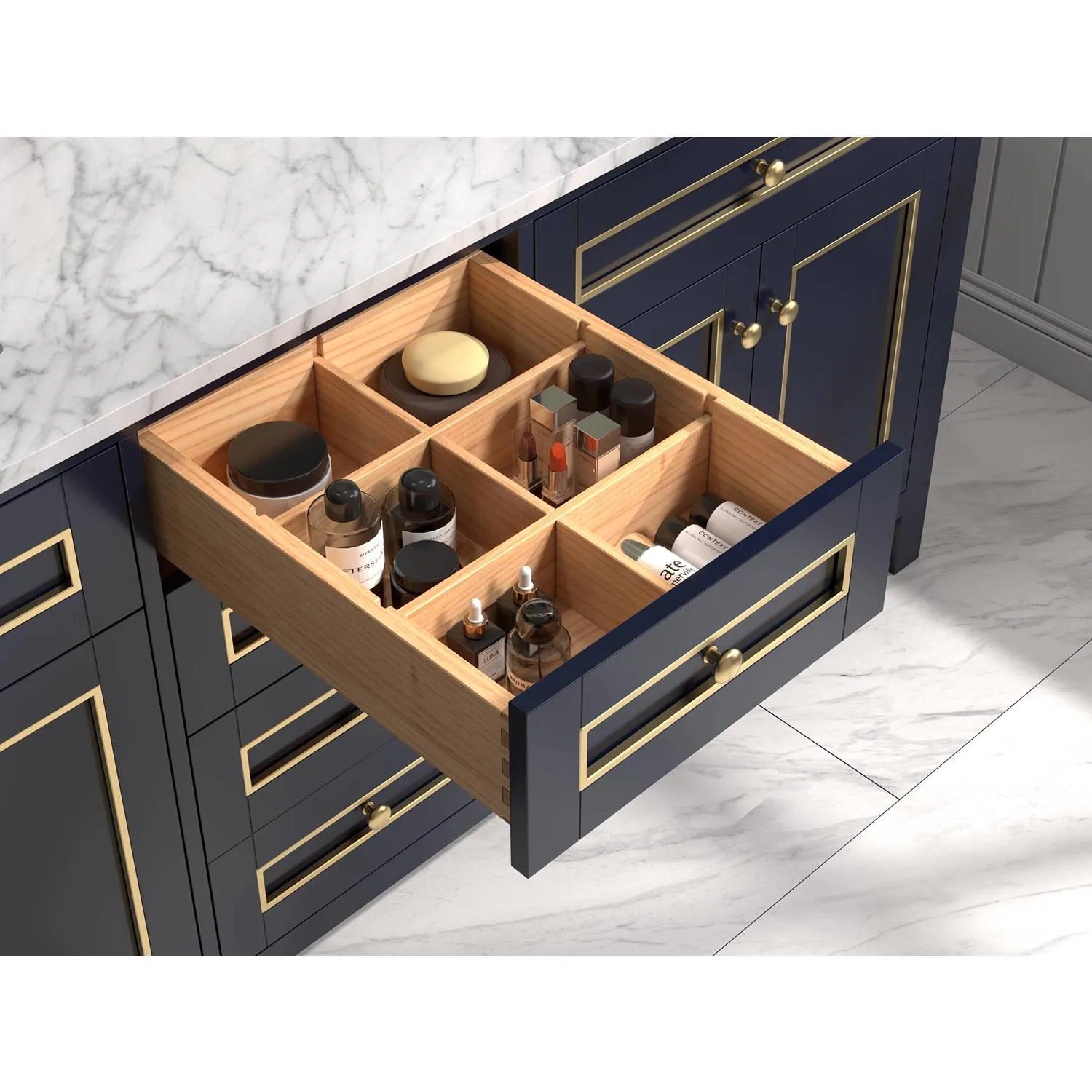 Legion Furniture 72 Inch Carrara White Top Ceramic Sink Vanity Cabinet - image 2