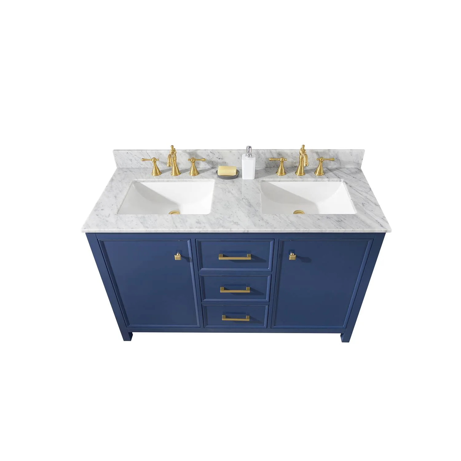 Legion Furniture 54 Inch Carrara White Top Double Sink Vanity Cabinet - image 16