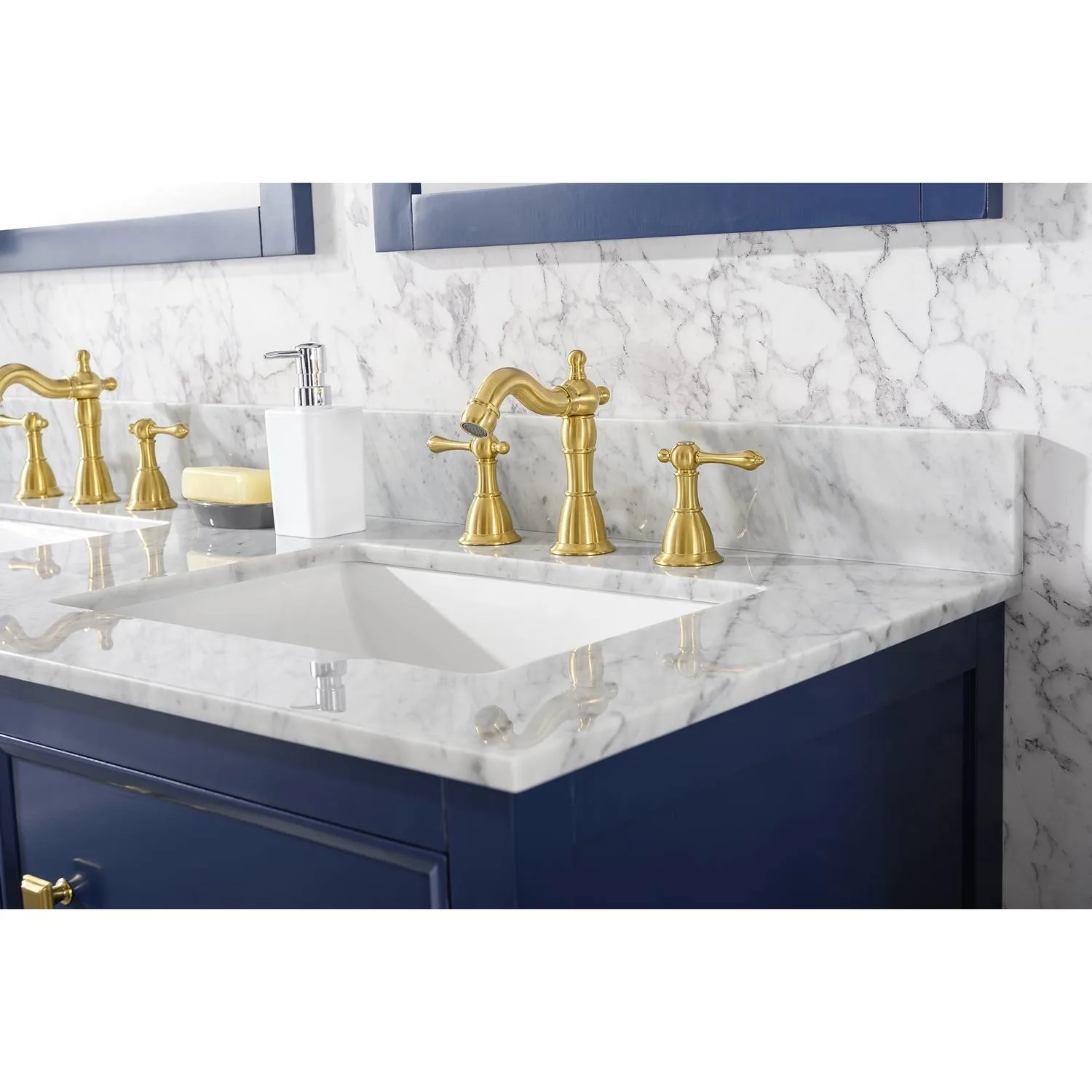 Legion Furniture 54 Inch Carrara White Top Double Sink Vanity Cabinet - image 5