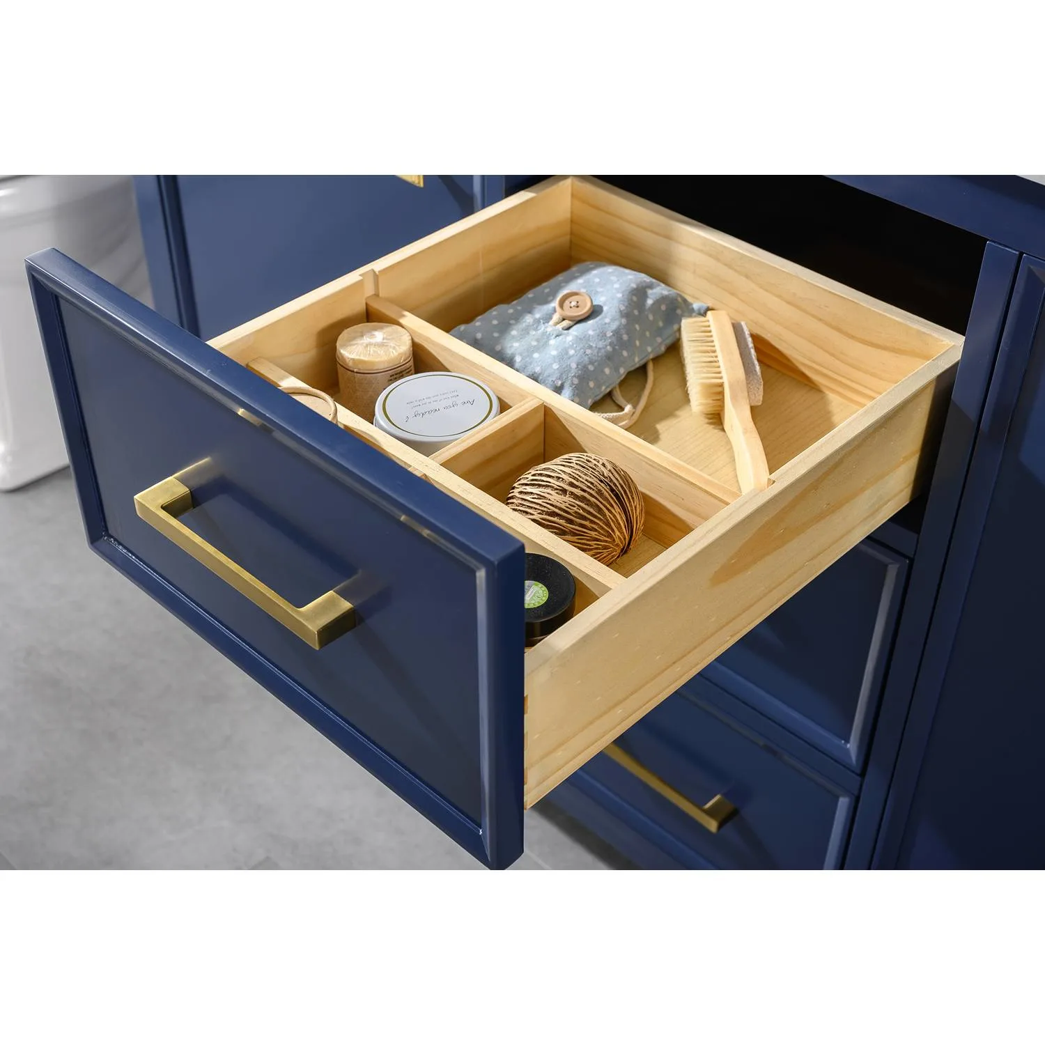 Legion Furniture 54 Inch Carrara White Top Double Sink Vanity Cabinet - image 10