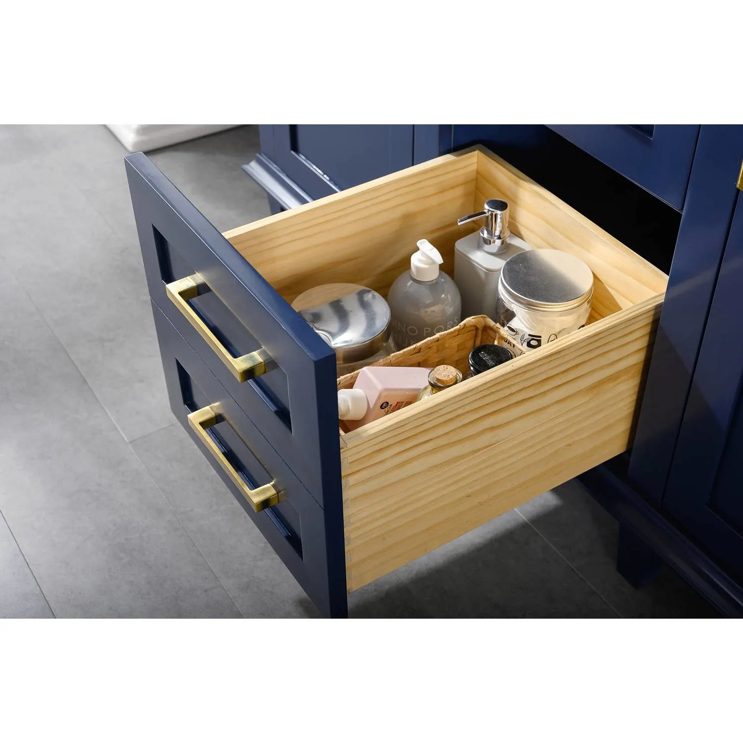 Legion Furniture 54 Inch Carrara White Top Double Sink Vanity Cabinet - image 12