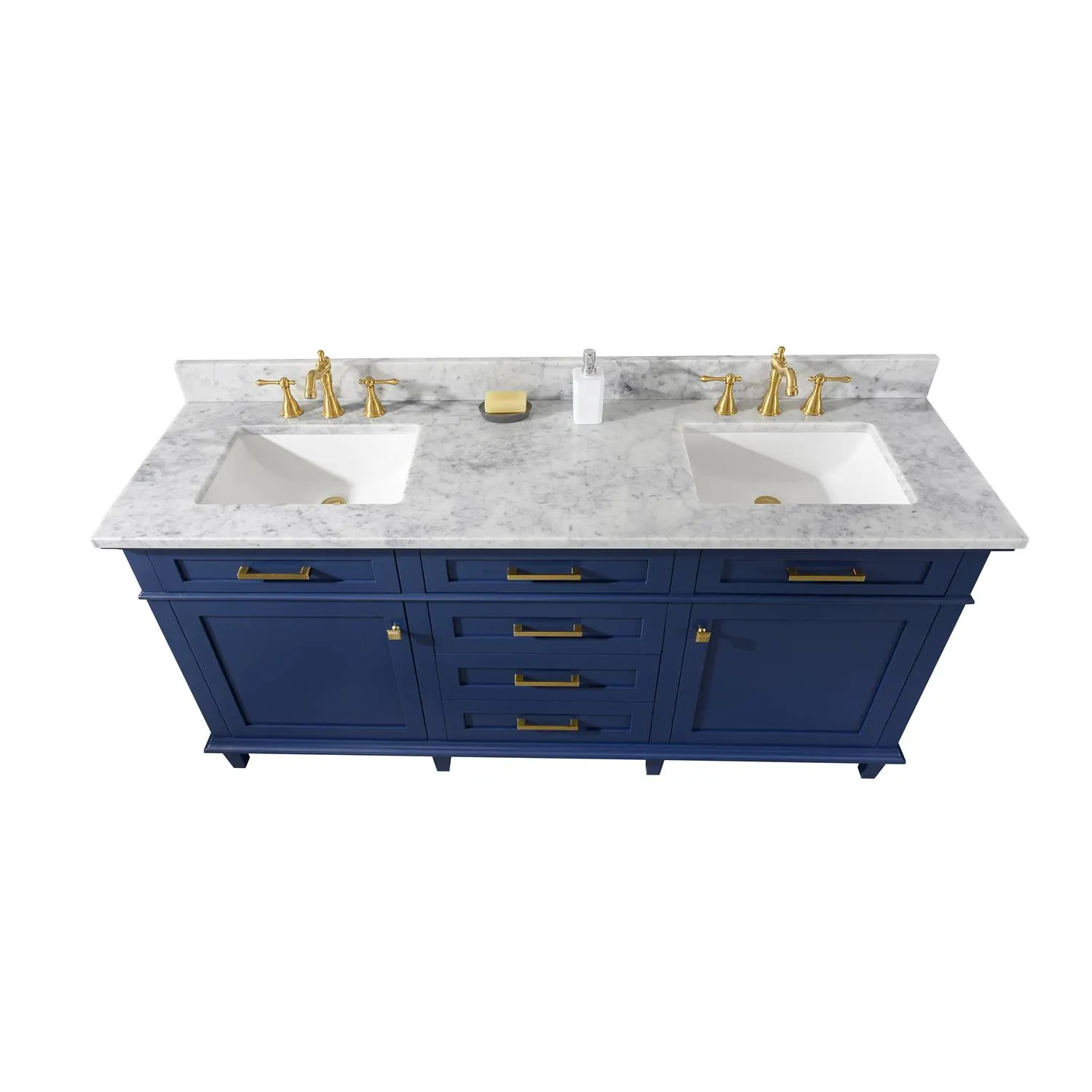 Legion Furniture 72 Inch Carrara White Top Double Sink Vanity Cabinet - image 17