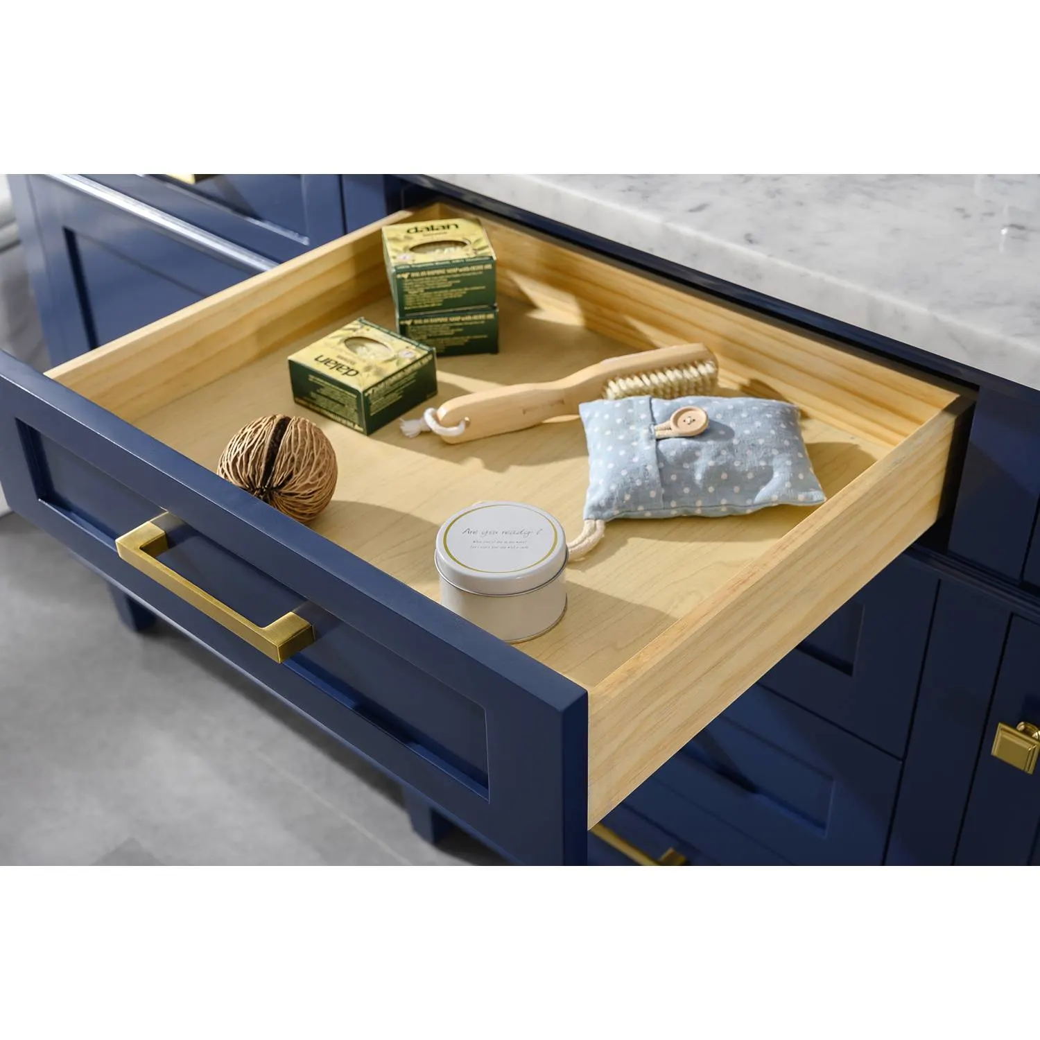 Legion Furniture 72 Inch Carrara White Top Double Sink Vanity Cabinet - image 9