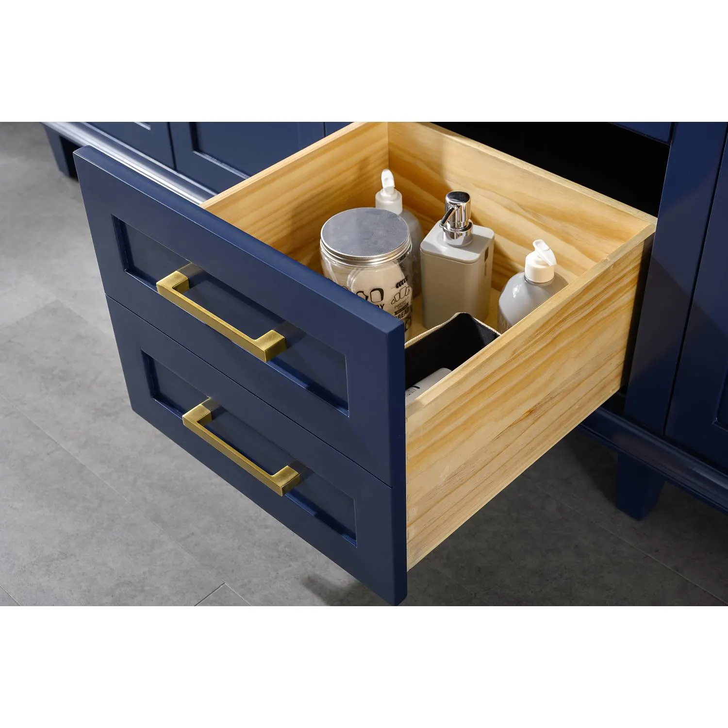 Legion Furniture 80 Inch Carrara White Top Double Sink Vanity Cabinet - image 11