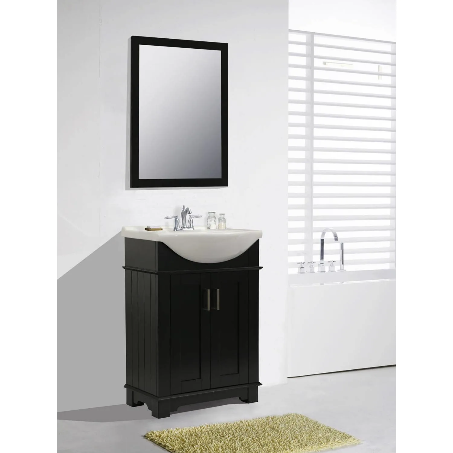 Legion Furniture 24 Inch White Ceramic Top and Sink Vanity Cabinet - image 3