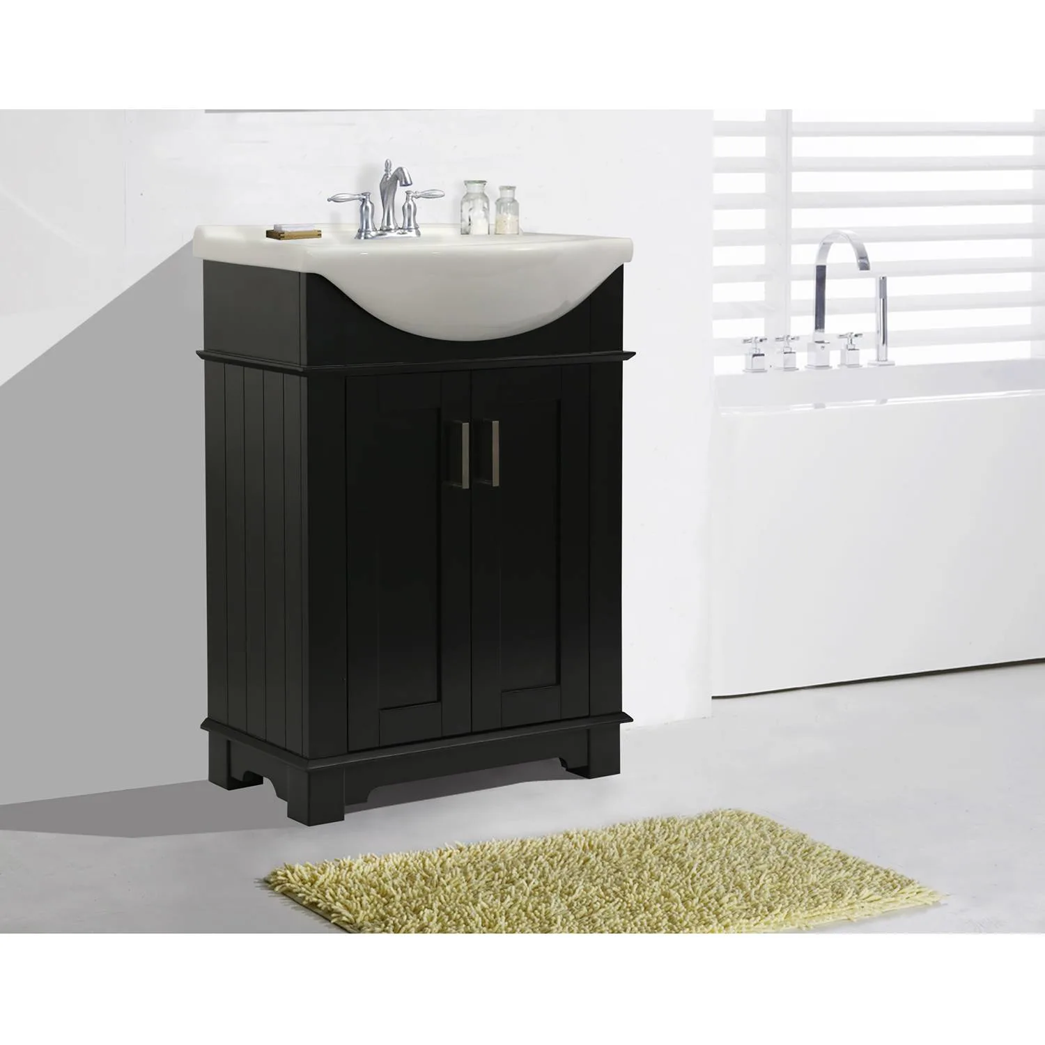 Legion Furniture 24 Inch White Ceramic Top and Sink Vanity Cabinet - image 4