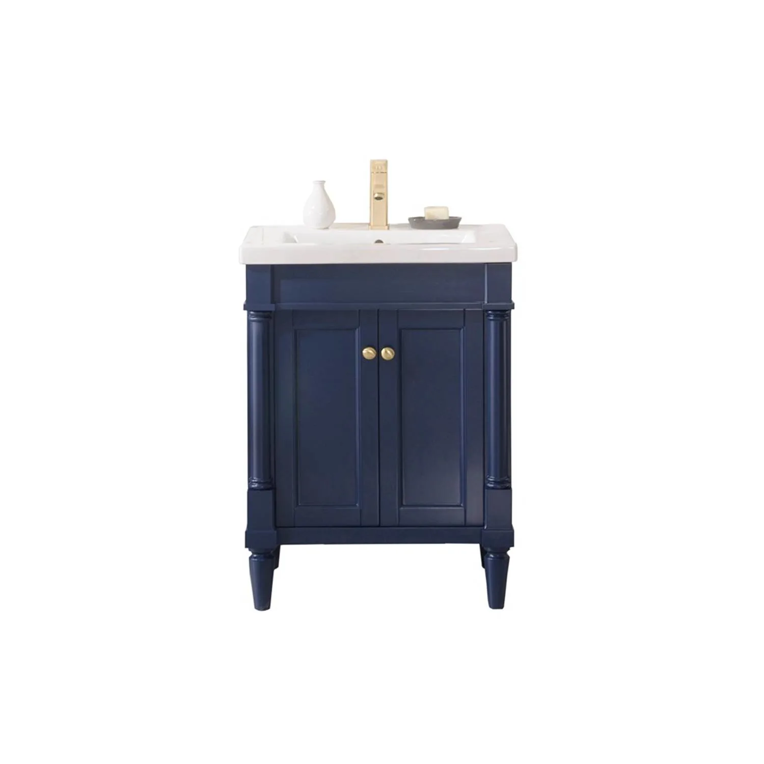 Legion Furniture 24 Inch White Ceramic Top and Sink Vanity Cabinet