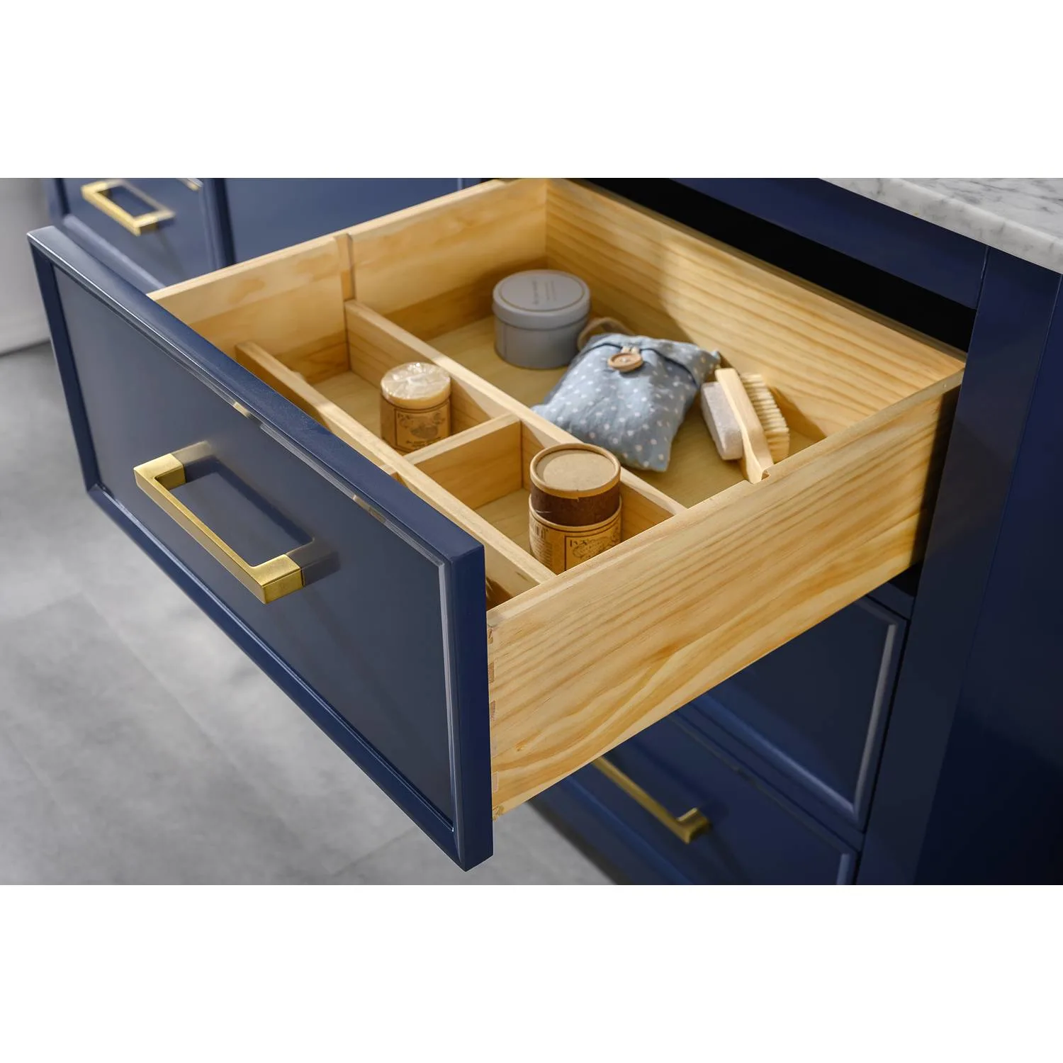 Legion Furniture 60 Inch Carrara White Top Ceramic Sink Vanity Cabinet - image 13