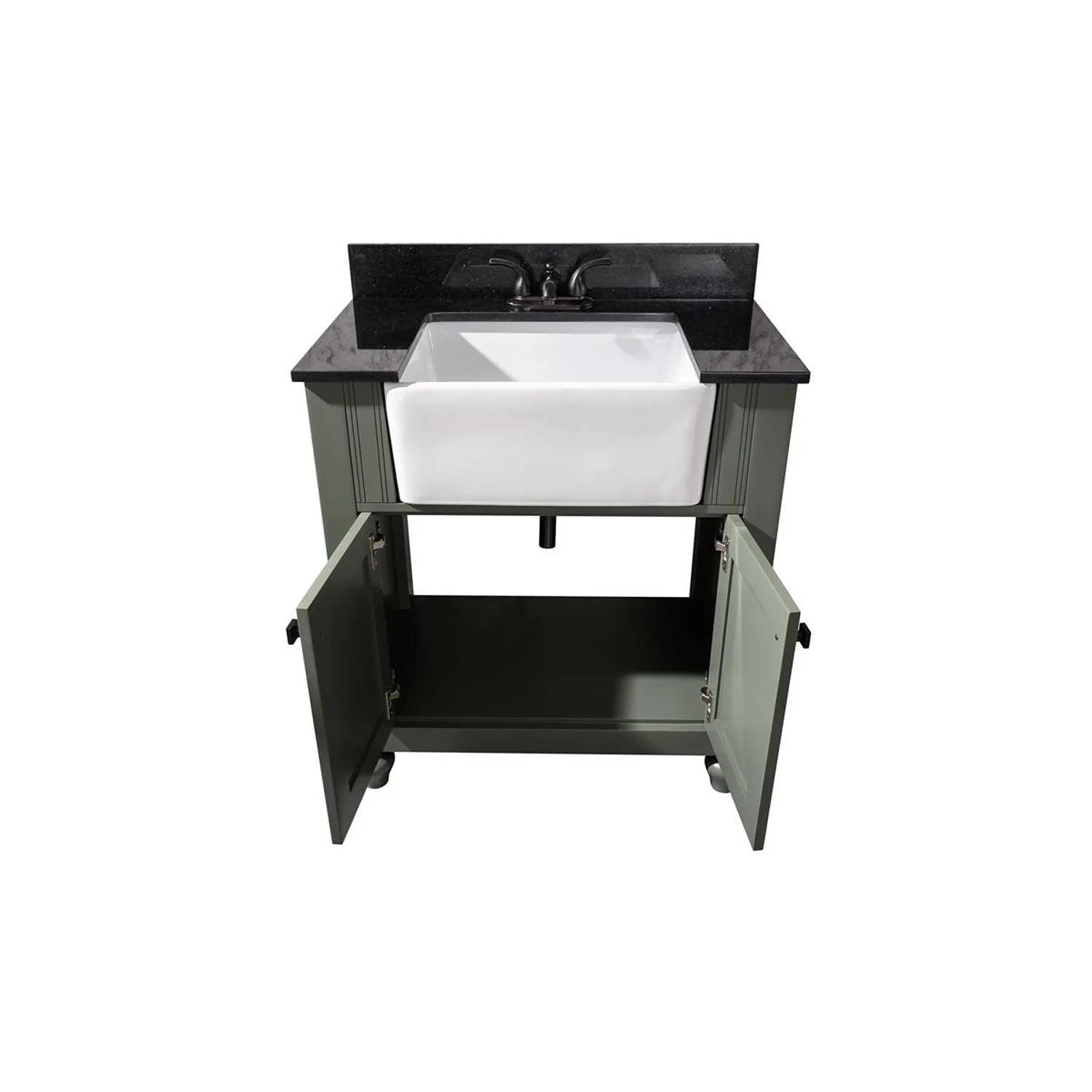 Legion Furniture 30 Inch Black Granite Top Ceramic Sink Vanity Cabinet - image 10