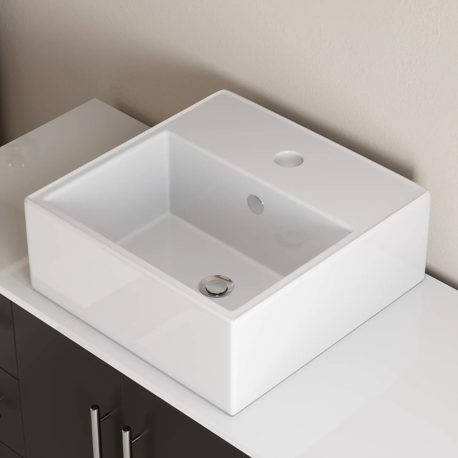 Cambridge Plumbing Complete 48 Inch White Porcelain Espresso Vanity Set - image 5