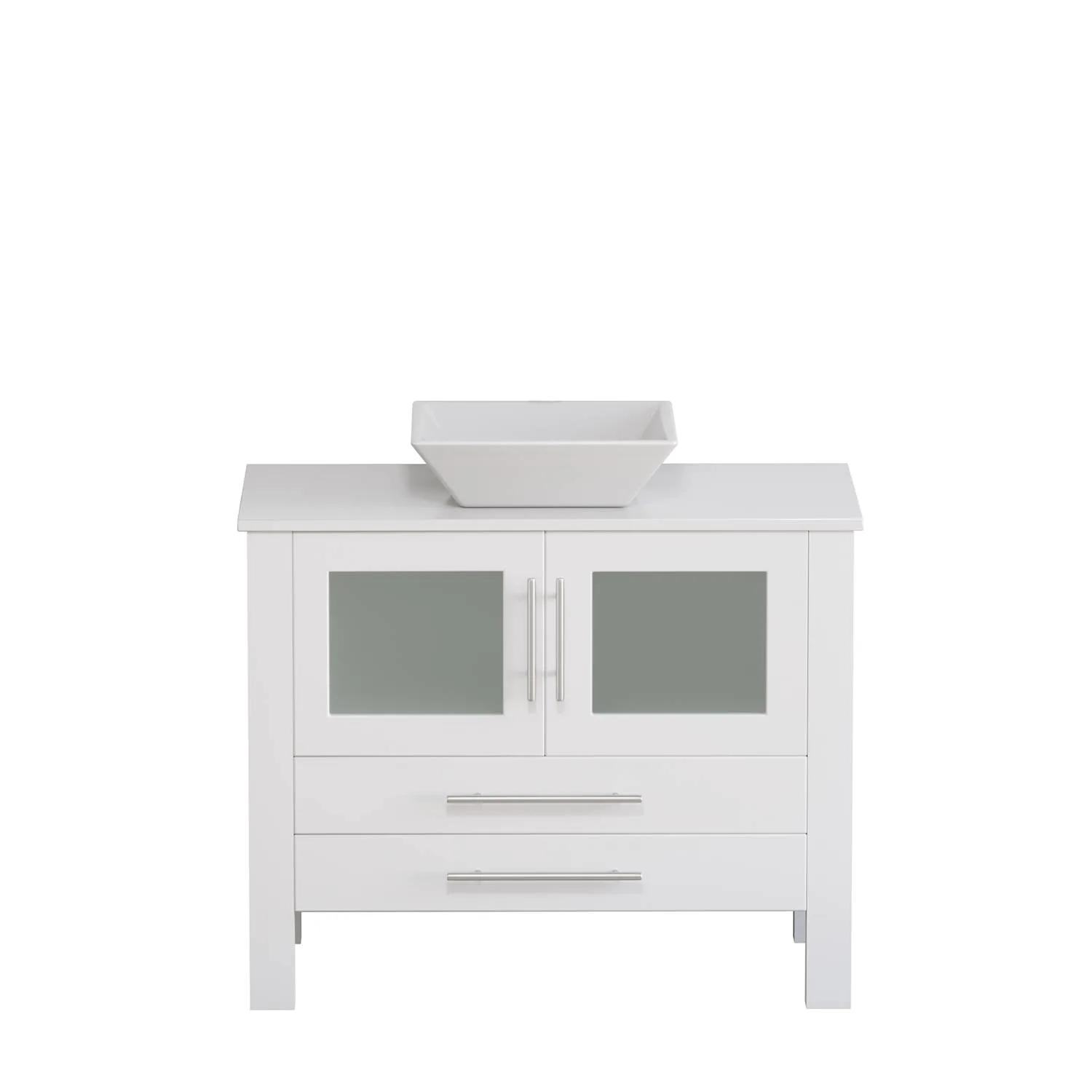 Cambridge Plumbing Complete 36 Inch White Porcelain White Vanity Set - image 3