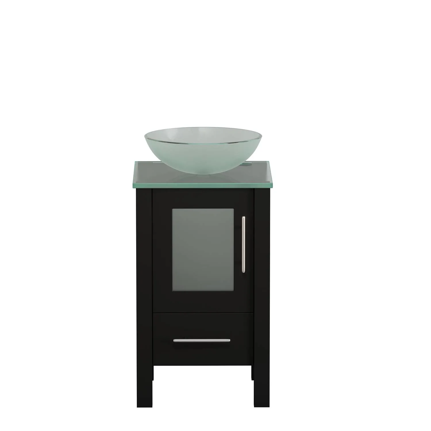 Cambridge Plumbing Complete 18 Inch Tempered Glass Espresso Vanity Set - image 2