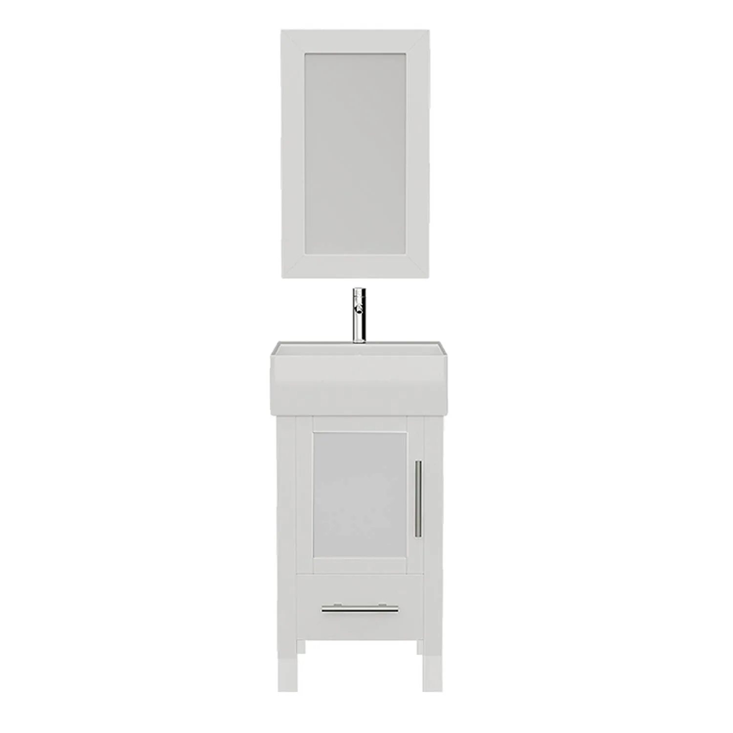 Cambridge Plumbing Complete 18 Inch White Porcelain White Vanity Set
