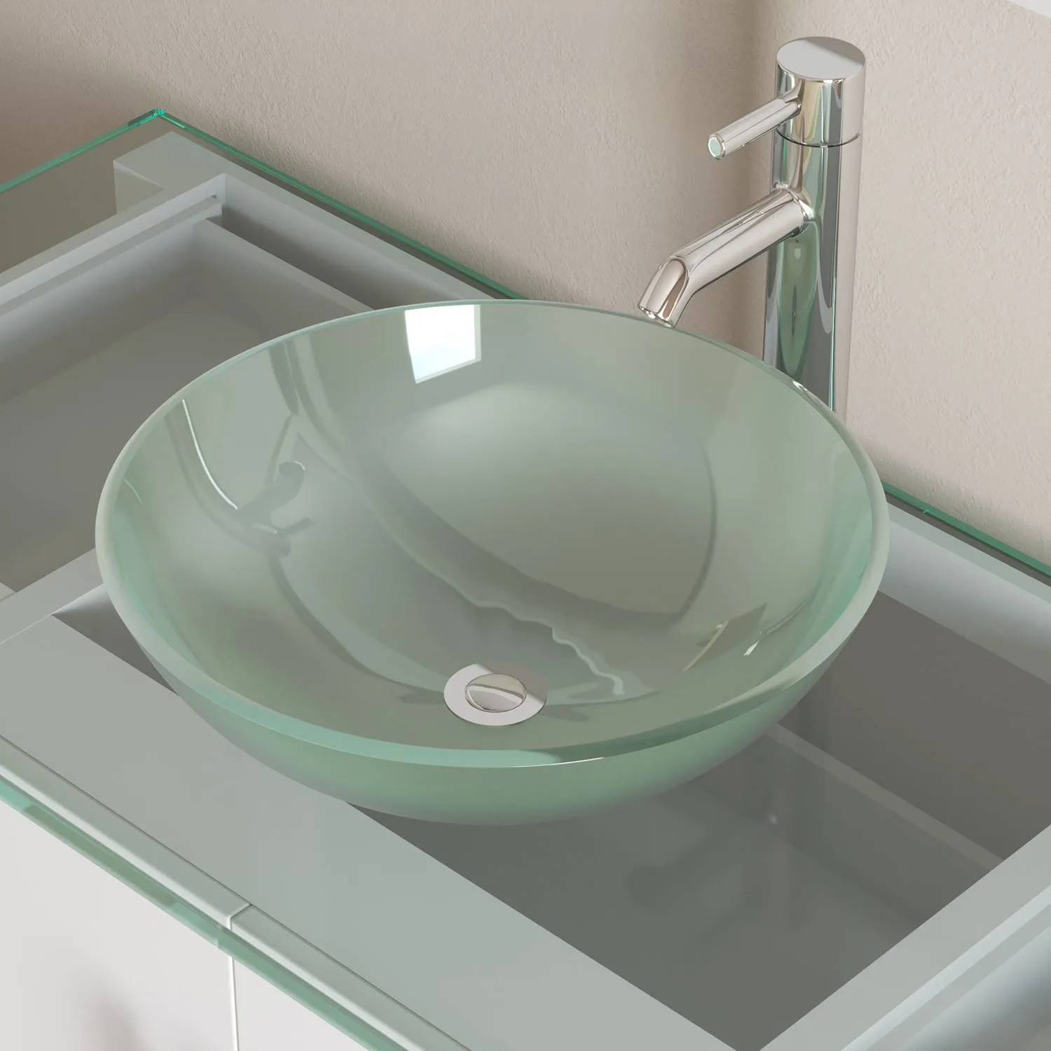 Cambridge Plumbing Complete 48 Inch Tempered Glass White Vanity Set - image 3