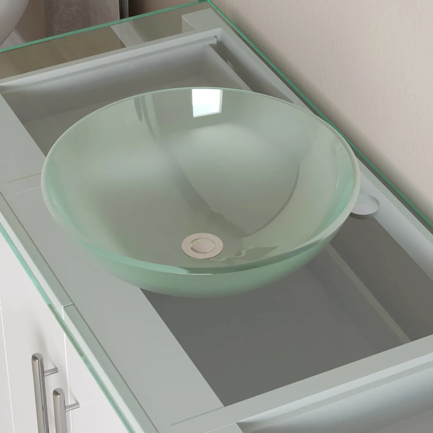 Cambridge Plumbing Complete 48 Inch Tempered Glass White Vanity Set - image 6