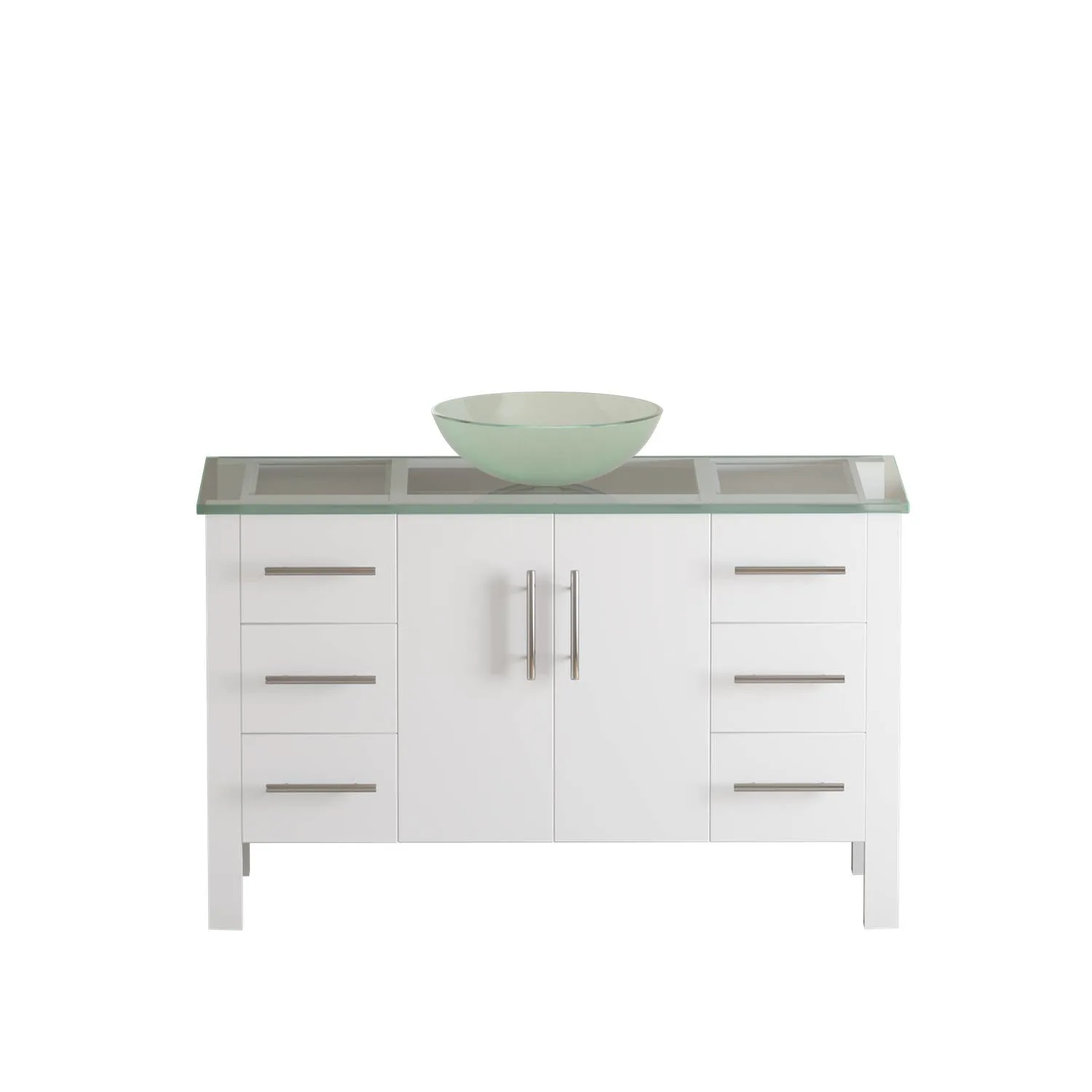 Cambridge Plumbing Complete 48 Inch Tempered Glass White Vanity Set - image 7