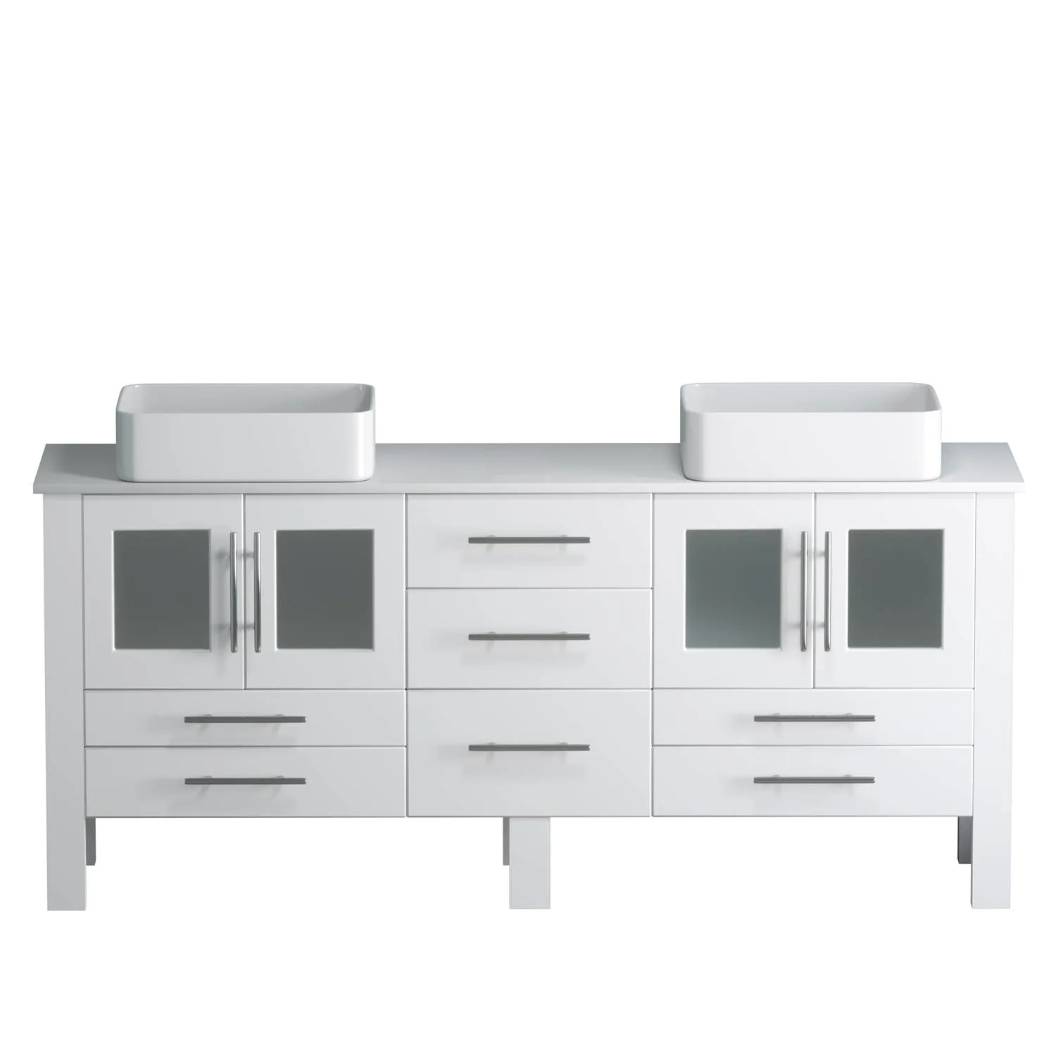 Cambridge Plumbing Complete 72 Inch White Porcelain White Vanity Set - image 6