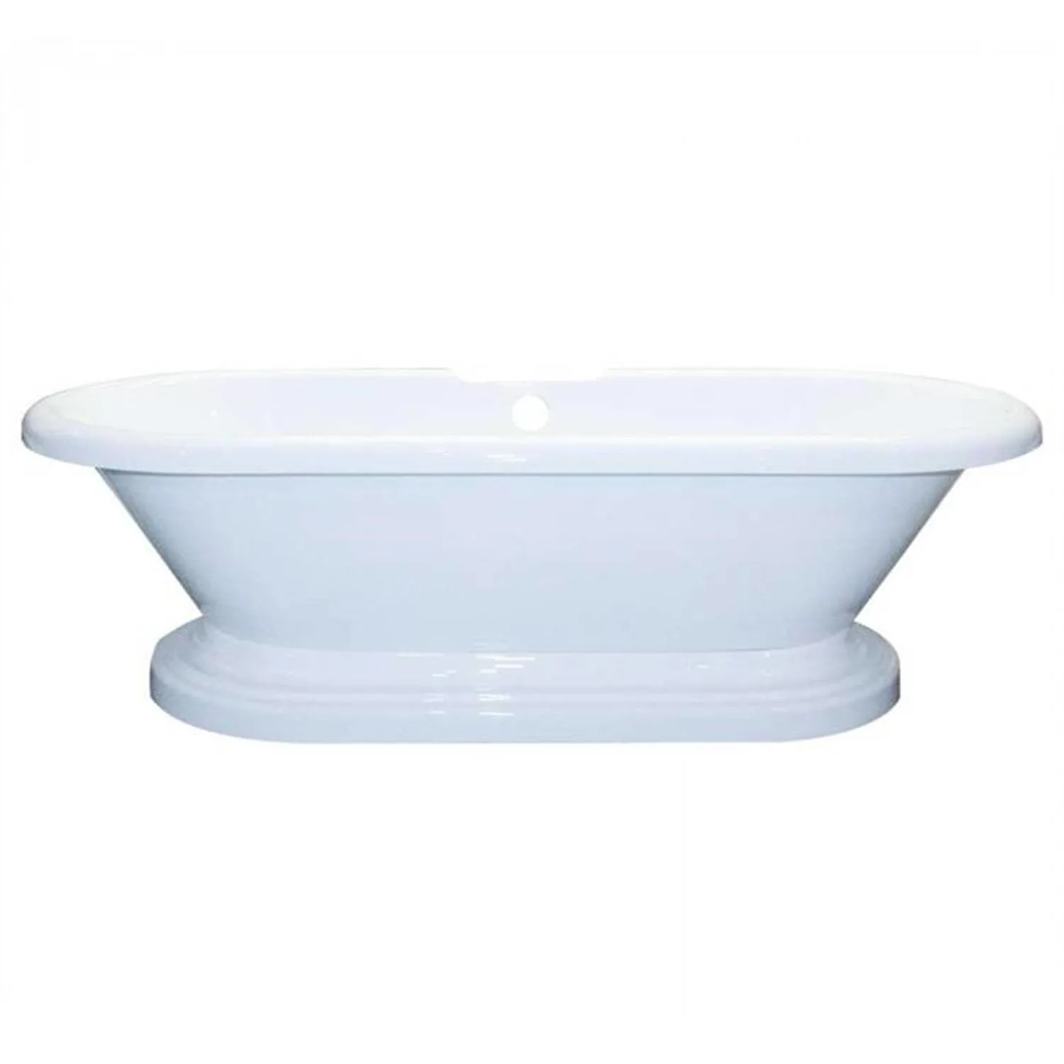 Cambridge Plumbing 70 Inch Double Ended Pedestal Acrylic Bathtub