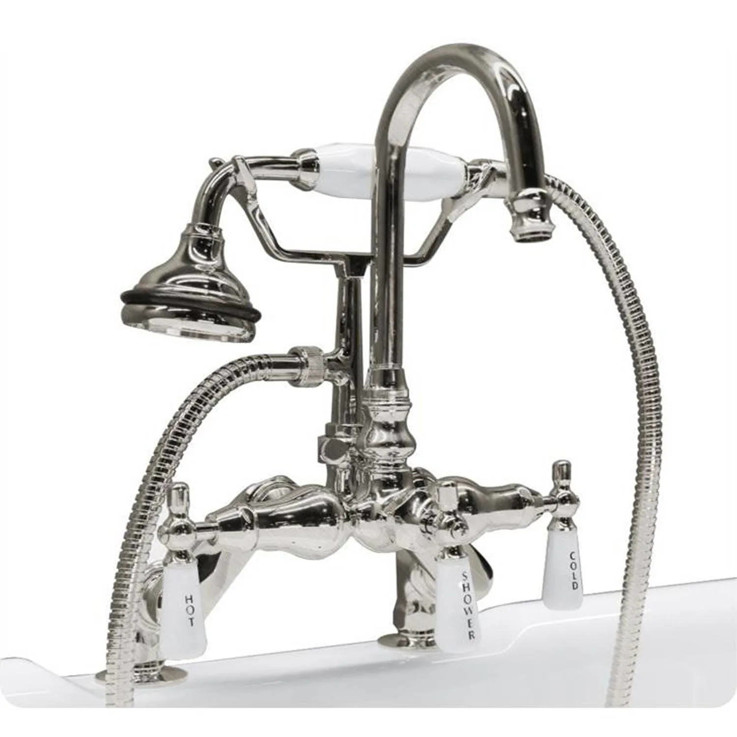 Cambridge Plumbing 13 Inch Wall Mount With Shower British Telephone Faucet - image 2