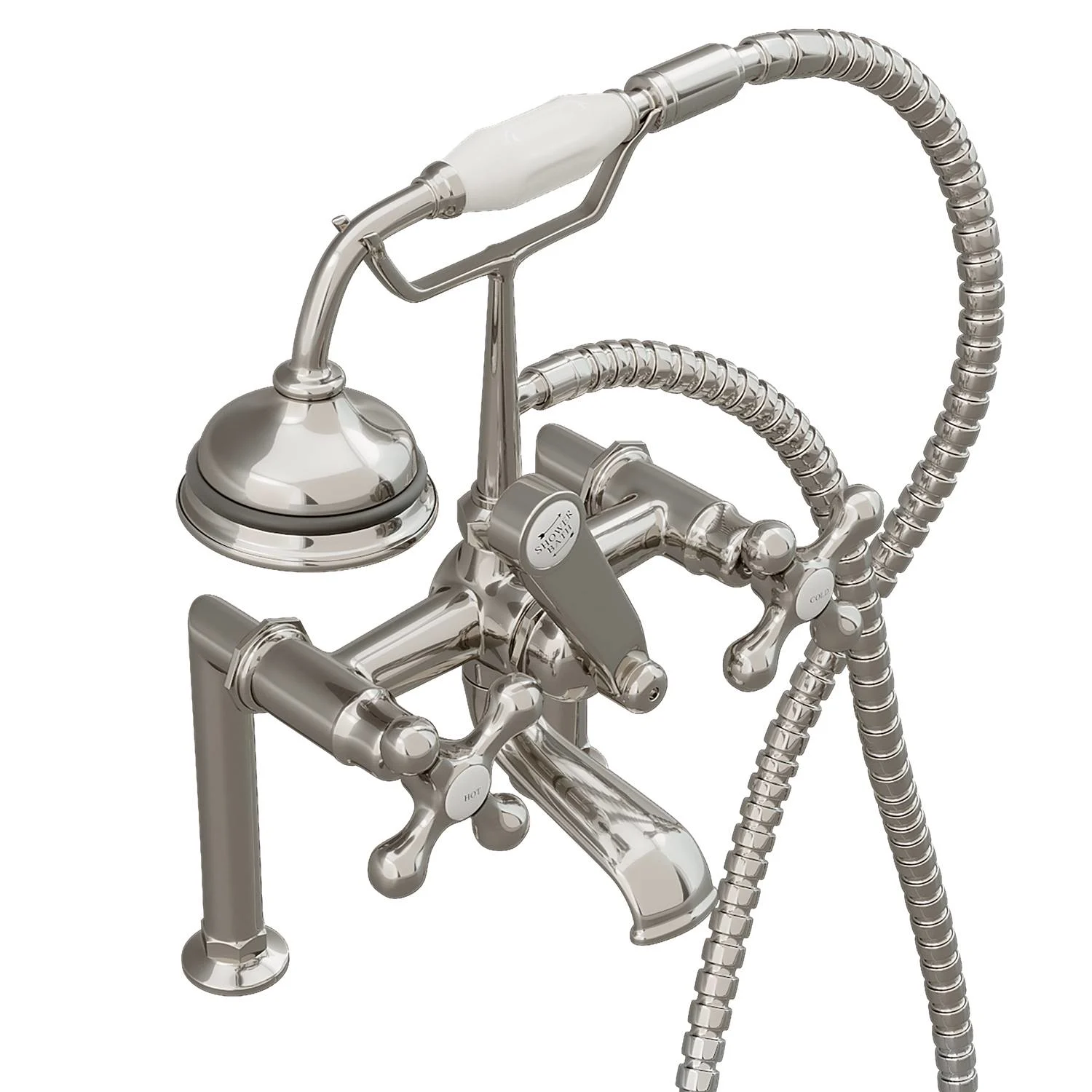 Cambridge Plumbing 13 Inch Deck Mount With Shower British Telephone Faucet - image 3