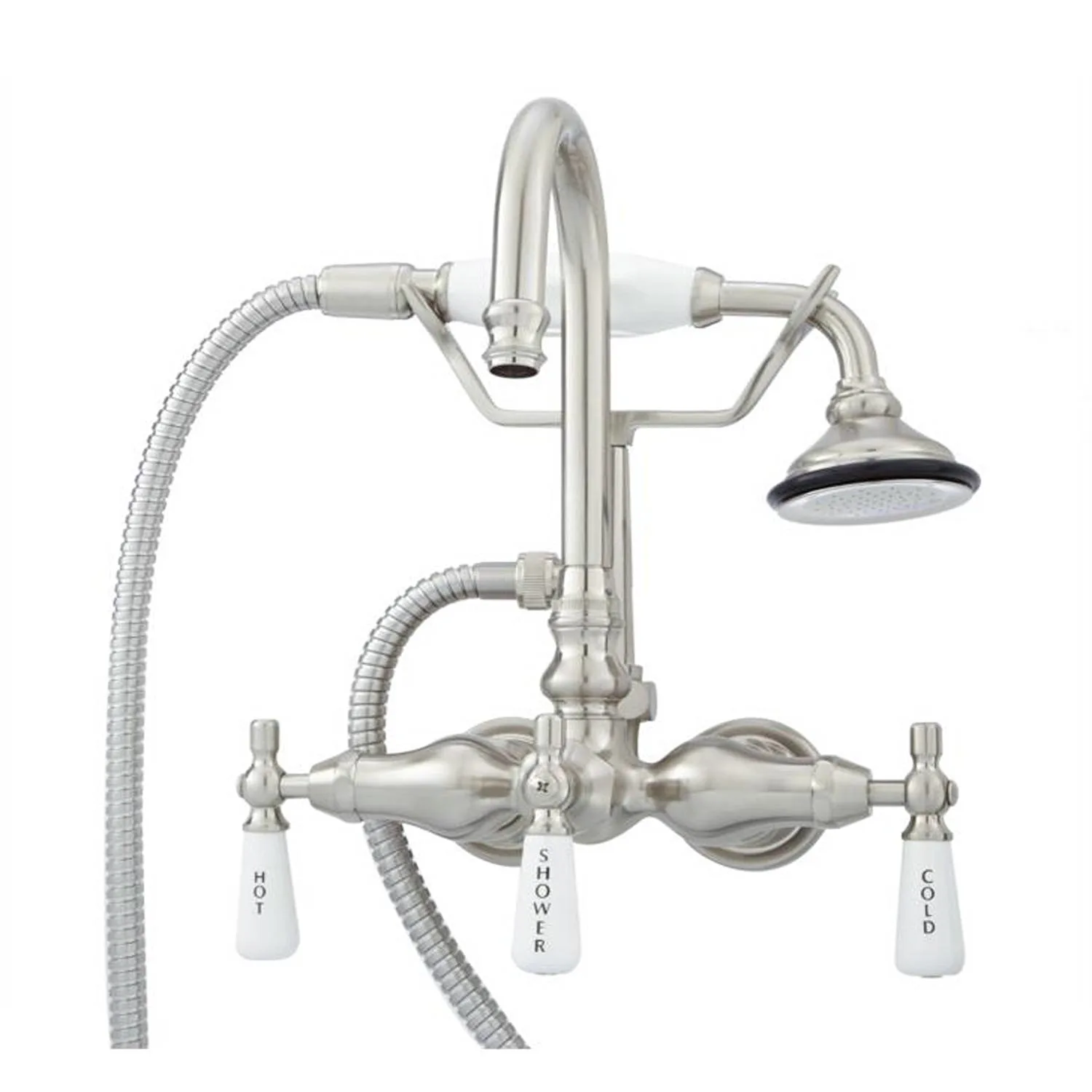 Cambridge Plumbing 13 Inch Wall Mount With Shower Gooseneck Faucet