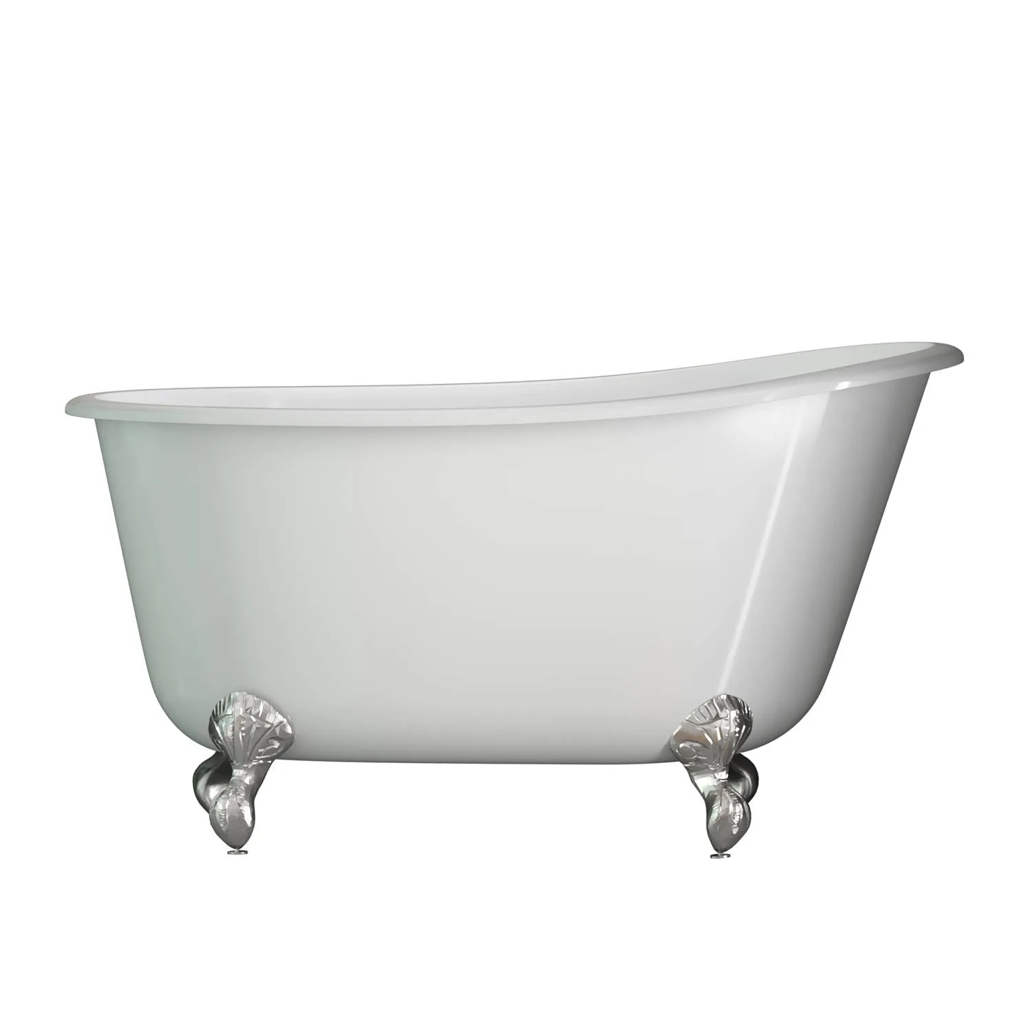 Cambridge Plumbing 54 Inch Freestanding Slipper Swedish Cast Iron Bathtub
