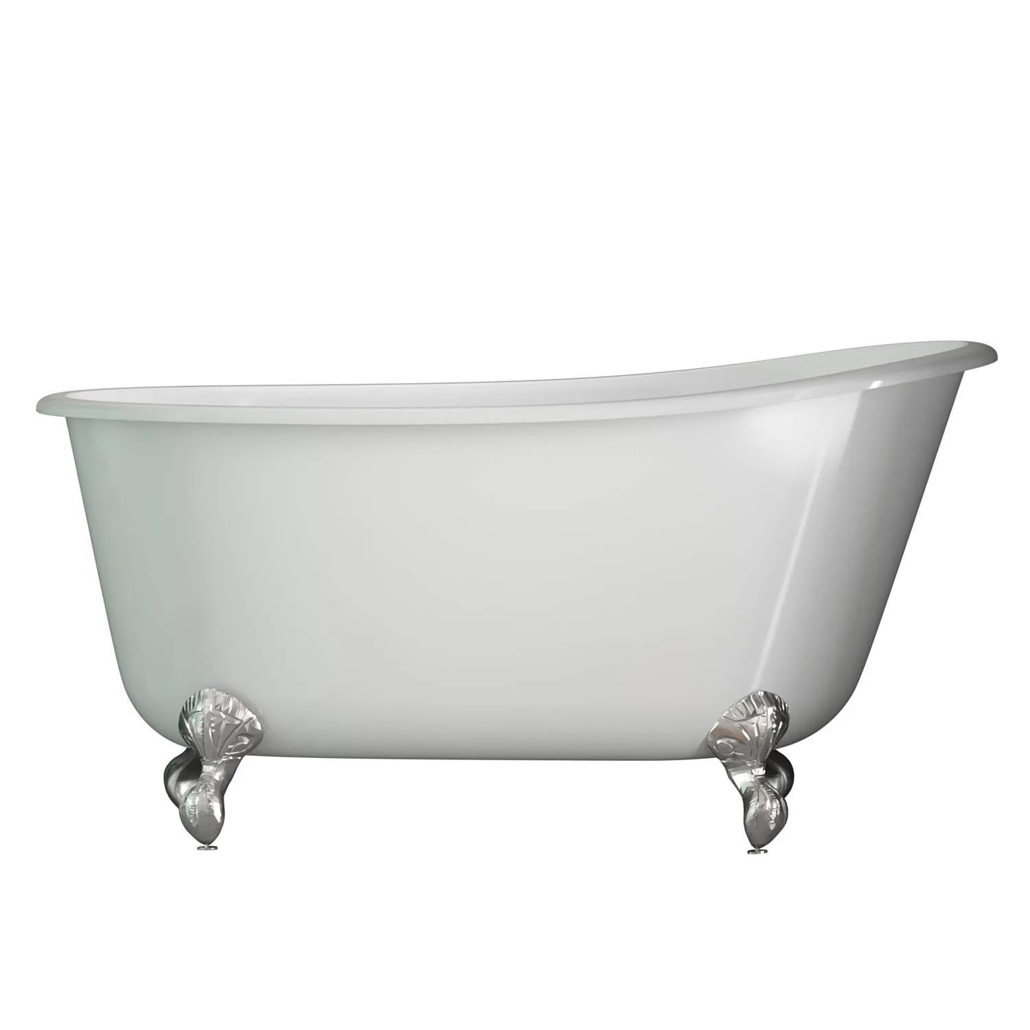 Cambridge Plumbing 58 Inch Freestanding Slipper Swedish Cast Iron Bathtub