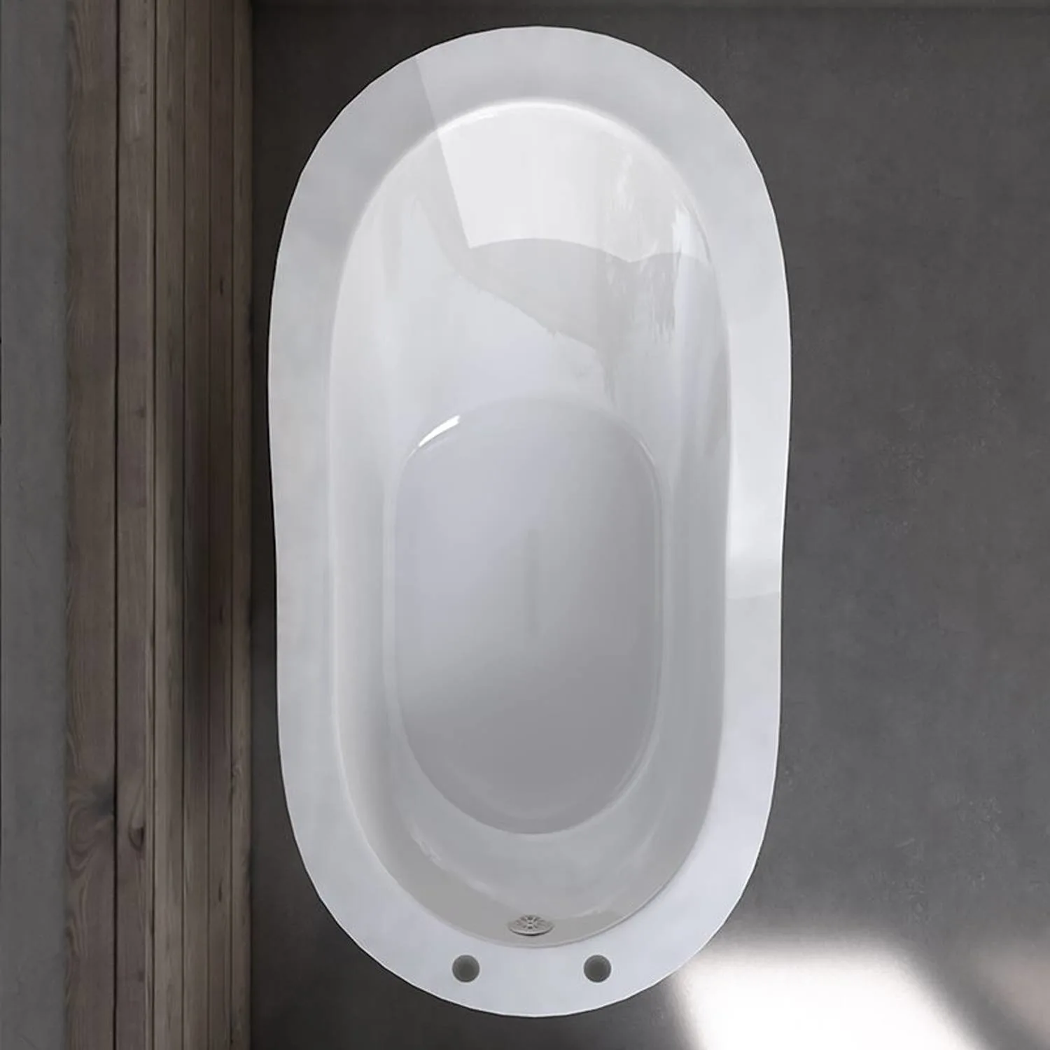 Cambridge Plumbing 61 Inch Freestanding Pedestal Oval Acrylic Bathtub - image 2