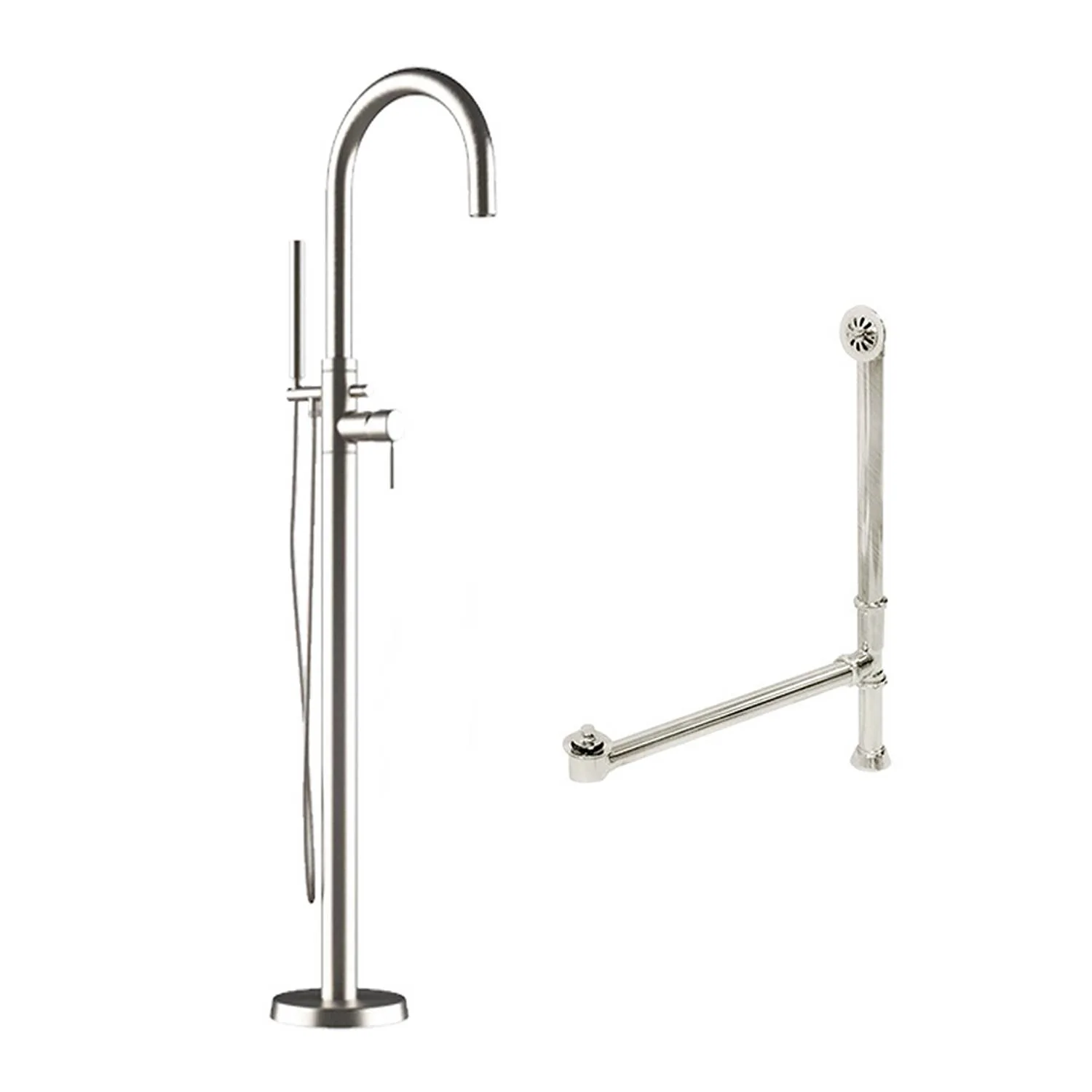 Cambridge Plumbing 7 3/4 Inch Floor Mounted Complete Faucet Package
