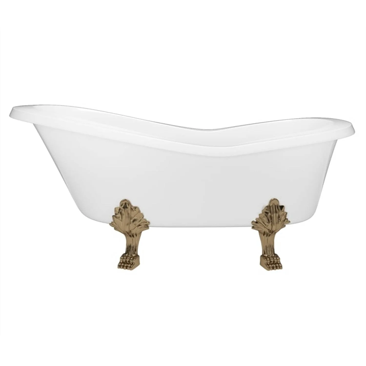 Cambridge Plumbing 62 Inch Clawfoot Slipper Engineered Stone Bathtub