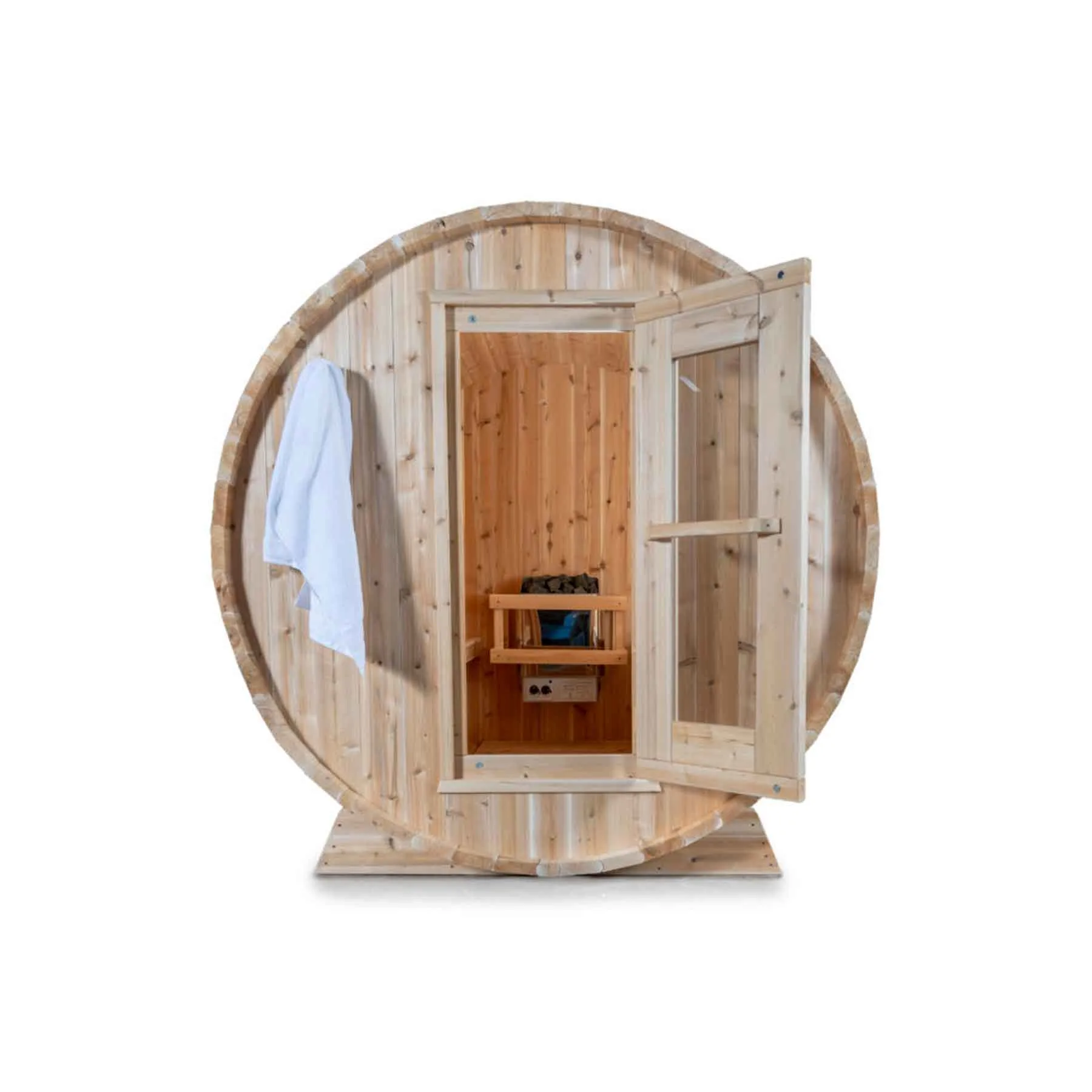Dundalk CTC Harmony 4 Person 6 kW White Cedar Barrel Sauna - image 5
