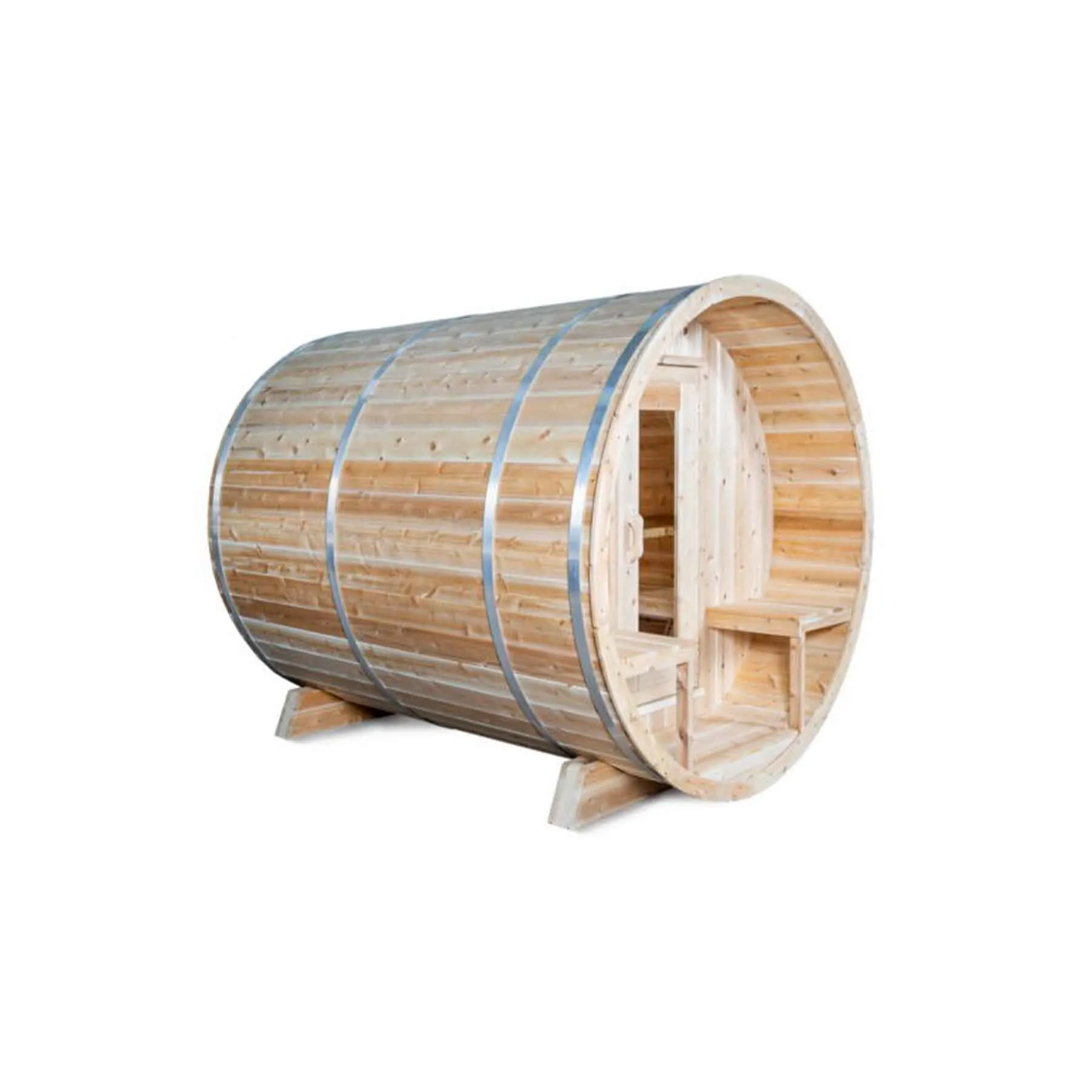 Dundalk CTC Serenity 4 Person 6 kW White Cedar Barrel Sauna - image 1